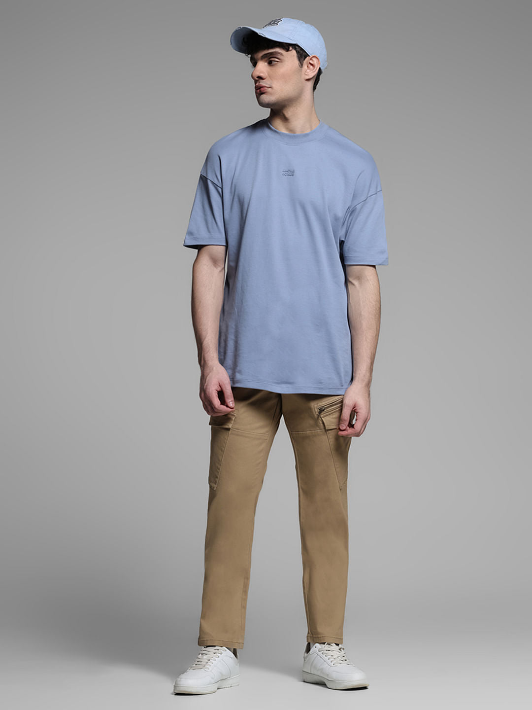 Brown Mid Rise Cargo Trousers