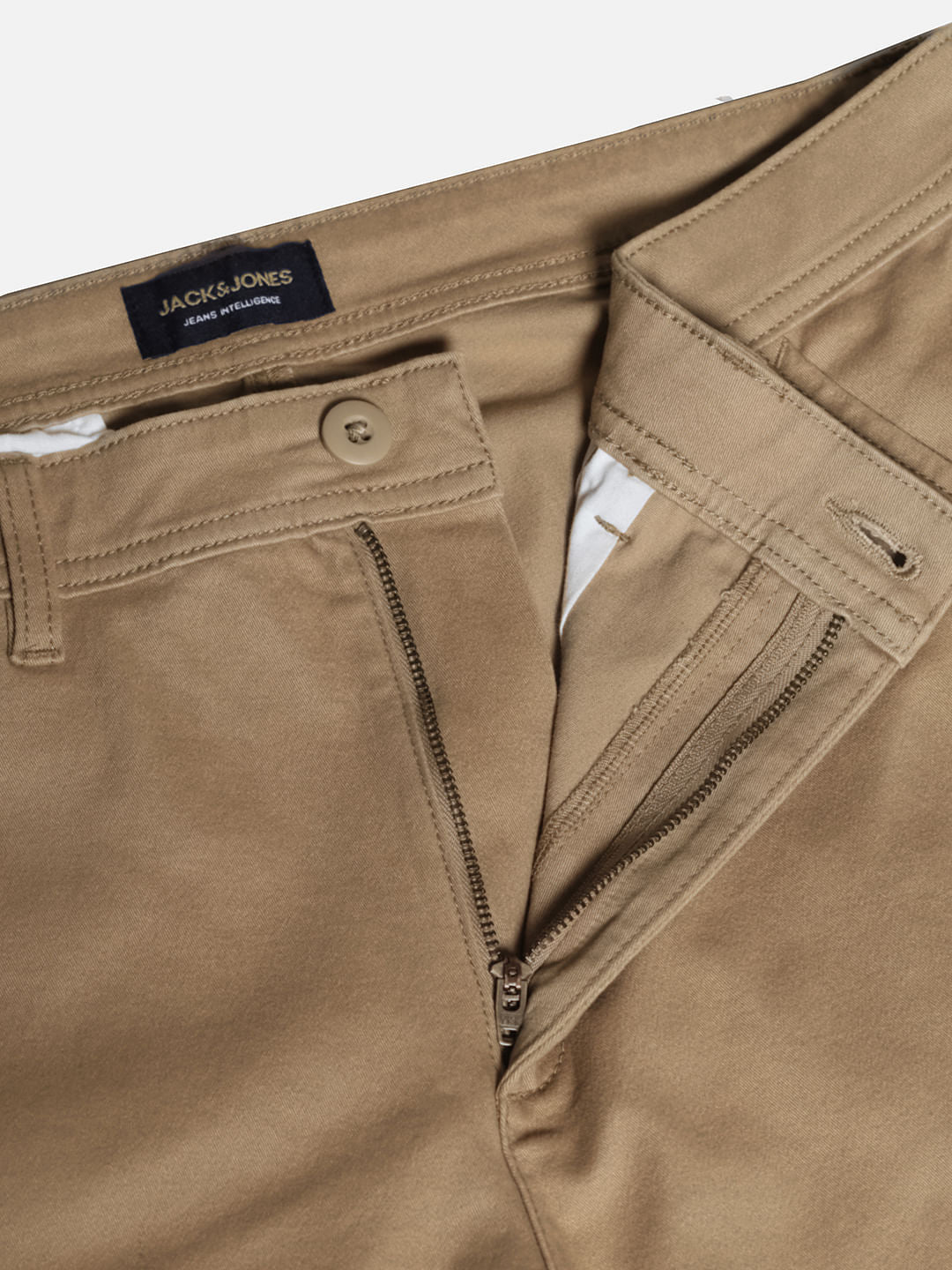 Brown Mid Rise Cargo Trousers