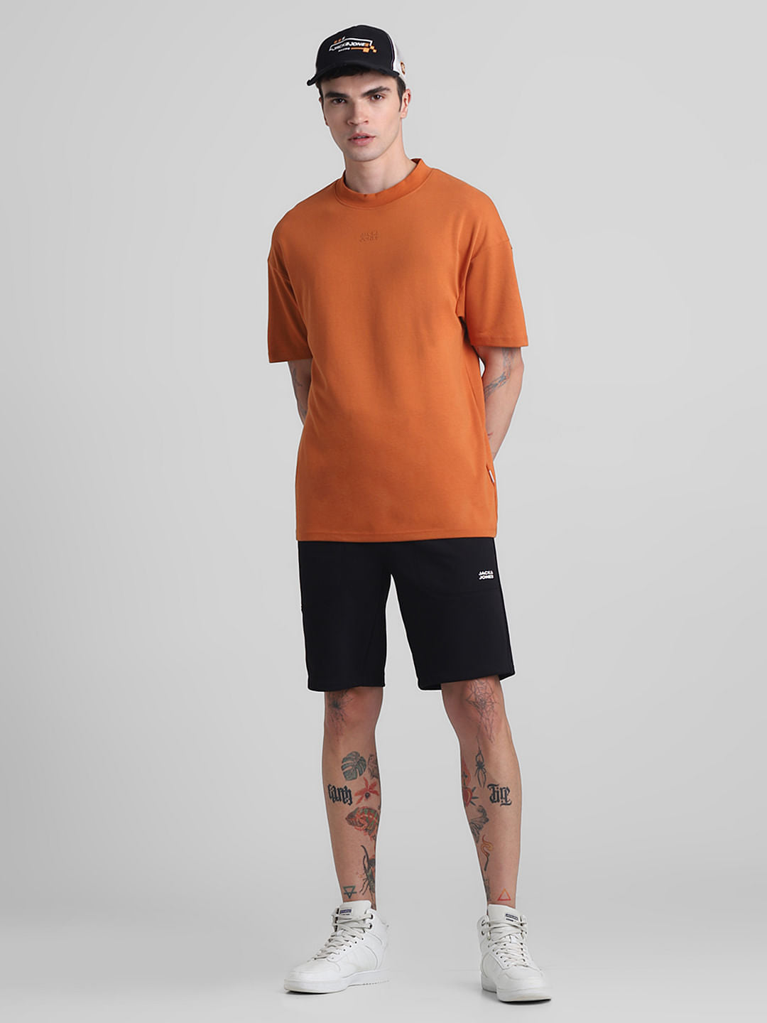 Black Mid Rise Shorts