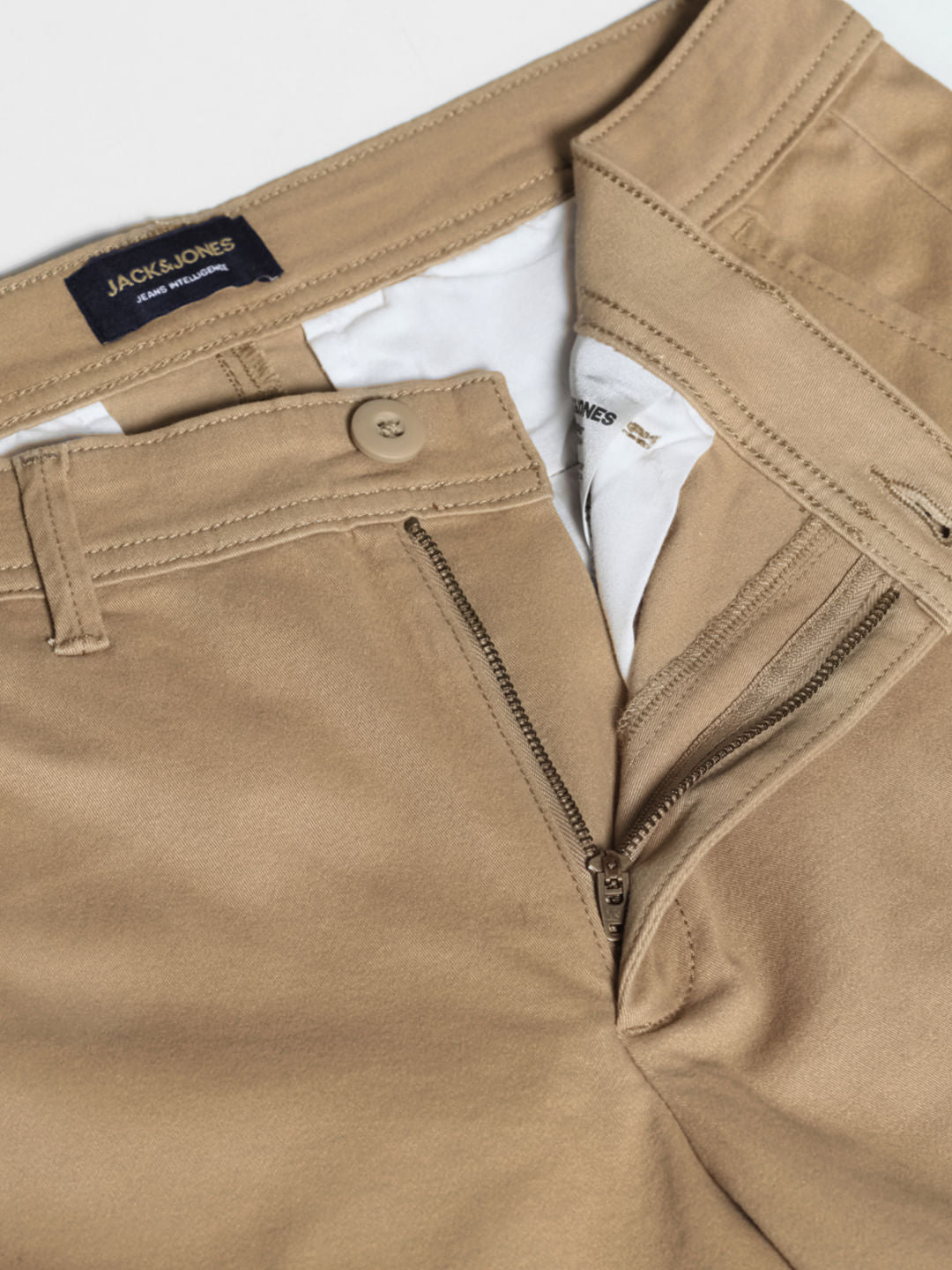 Brown Mid Rise Slim Fit Pants