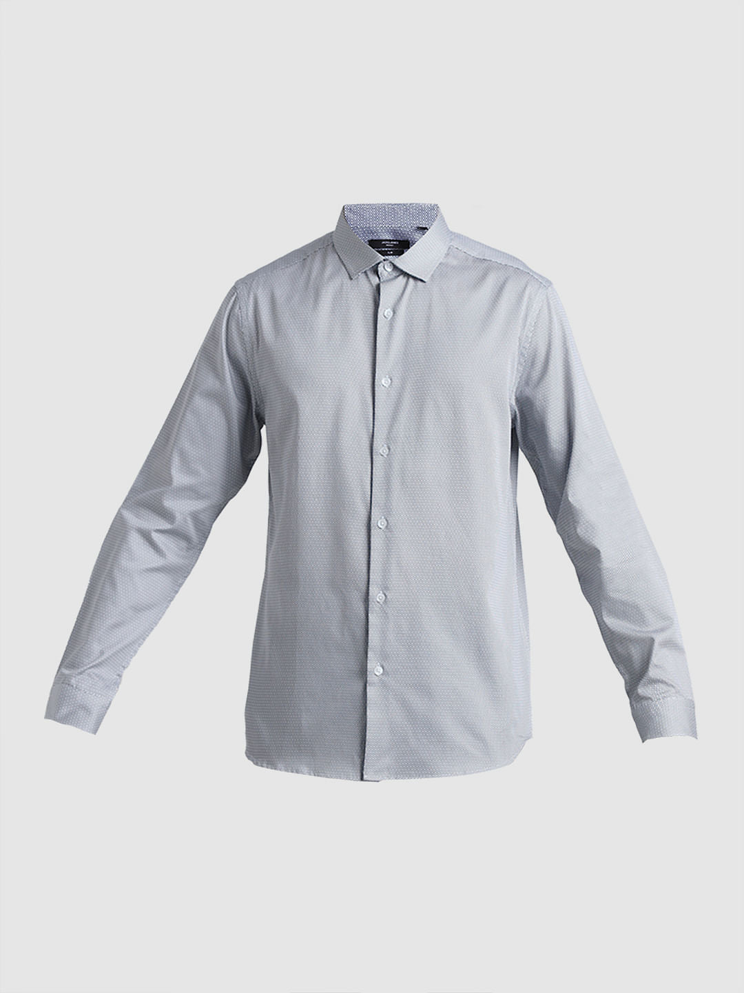 White Printed Full Sleeves Shirt