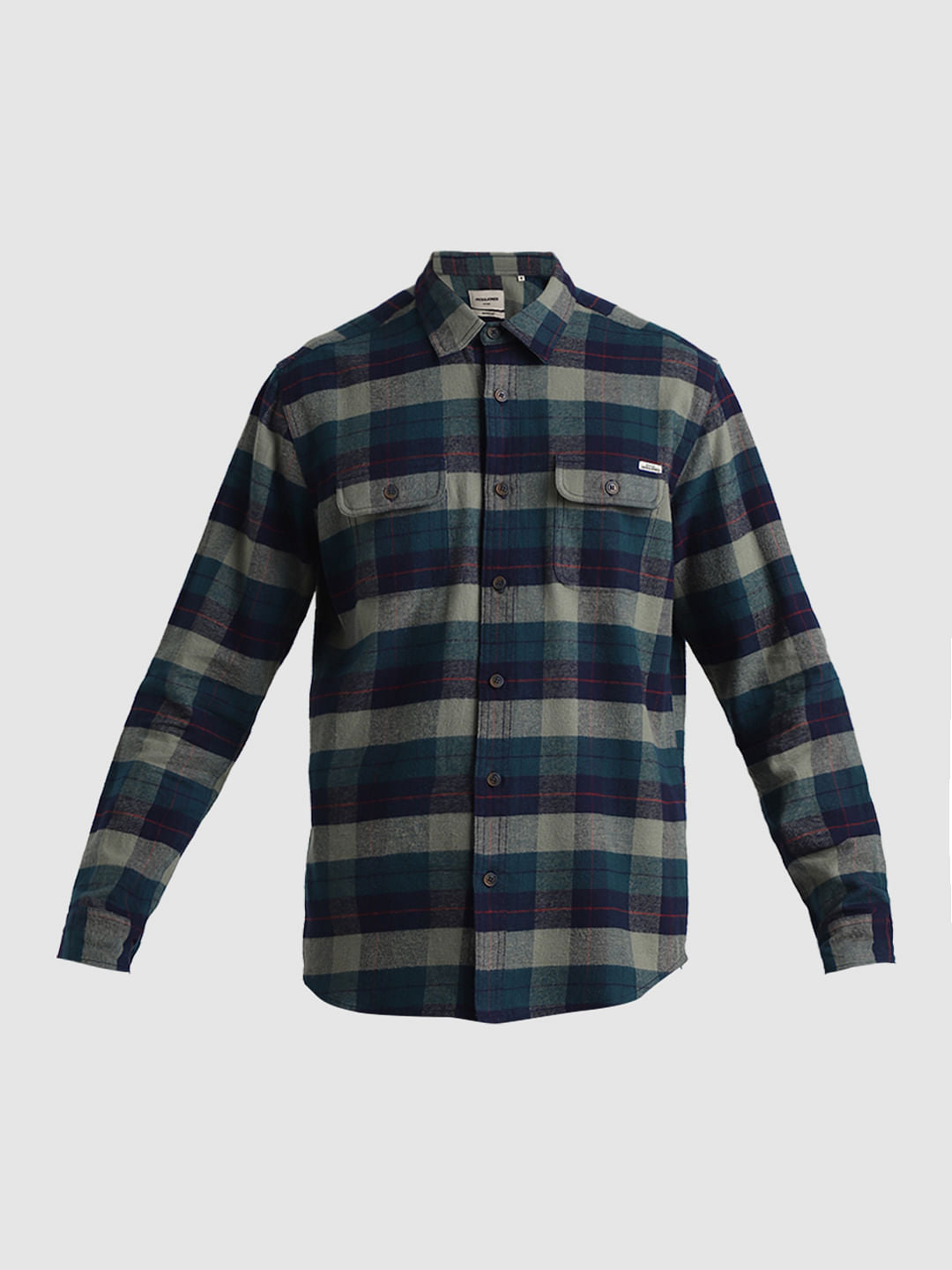 Green Check Print Full Sleeves Shirt