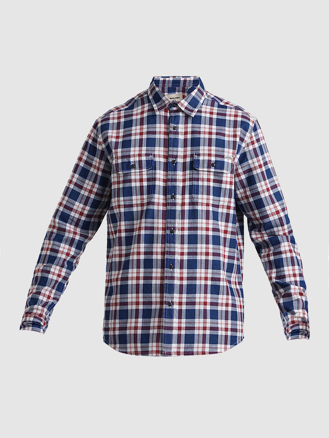 Red Check Print Full Sleeves Shirt