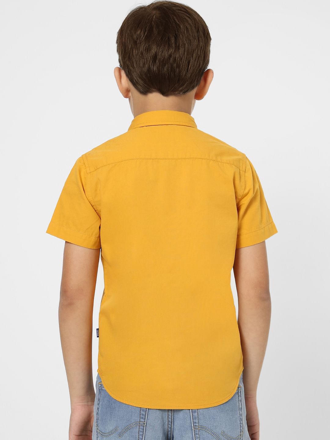 Boys Yellow Half Sleeves Shirt