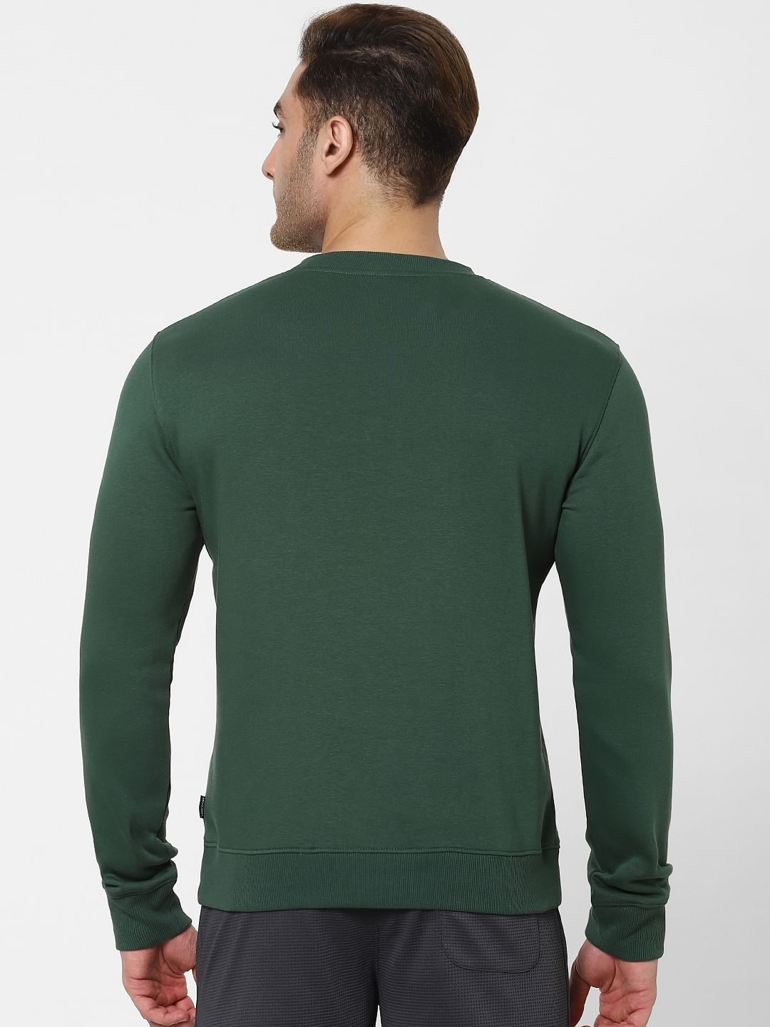 Green Logo Print Sweatshirt