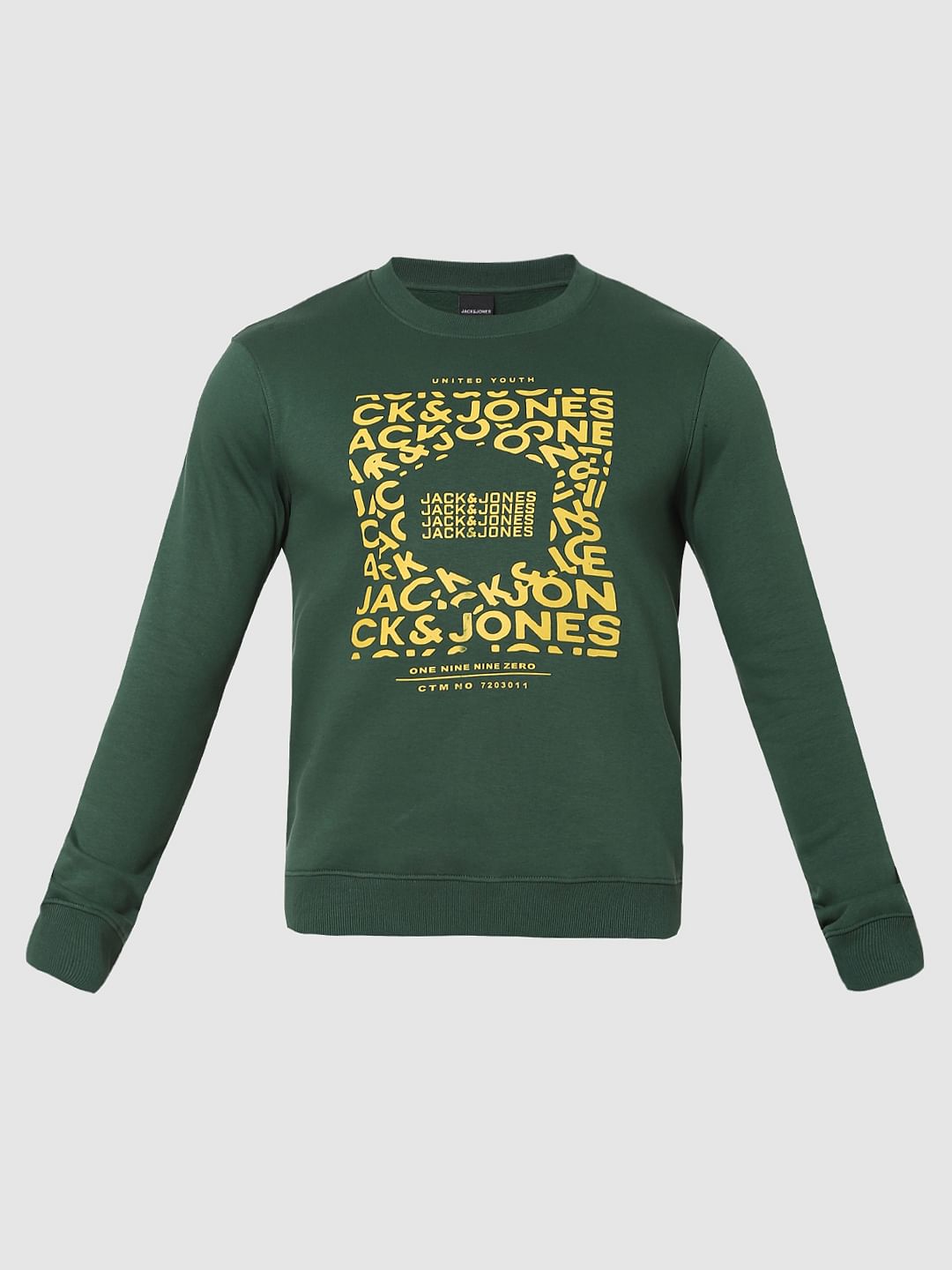 Green Logo Print Sweatshirt