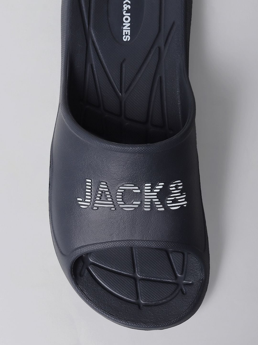 Black Logo Print Sliders