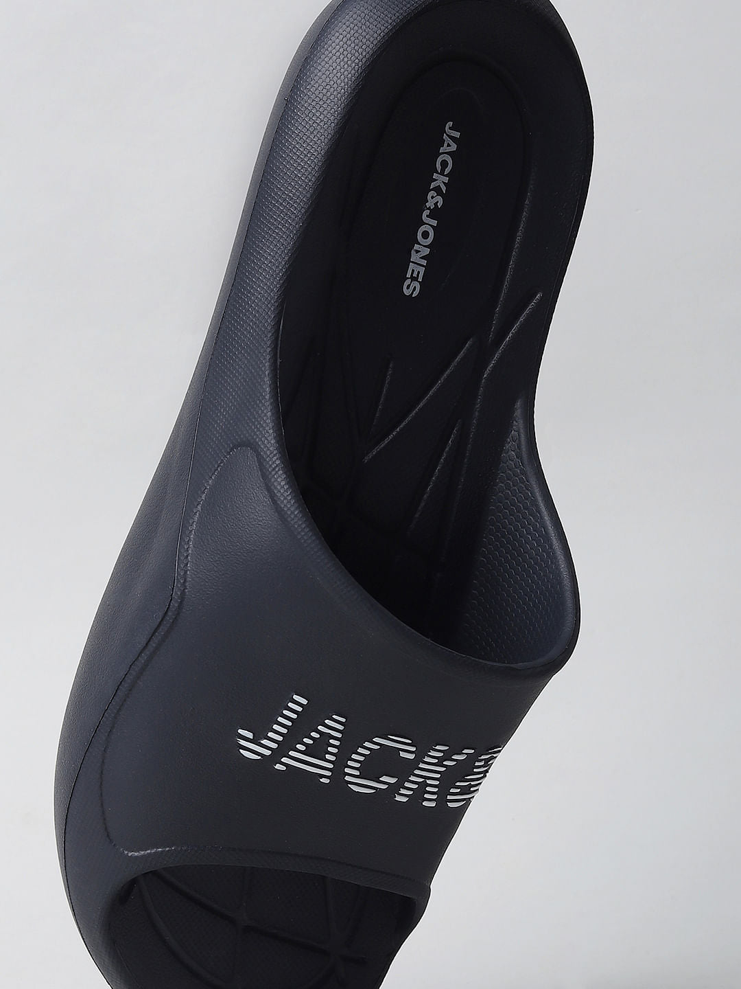 Black Logo Print Sliders