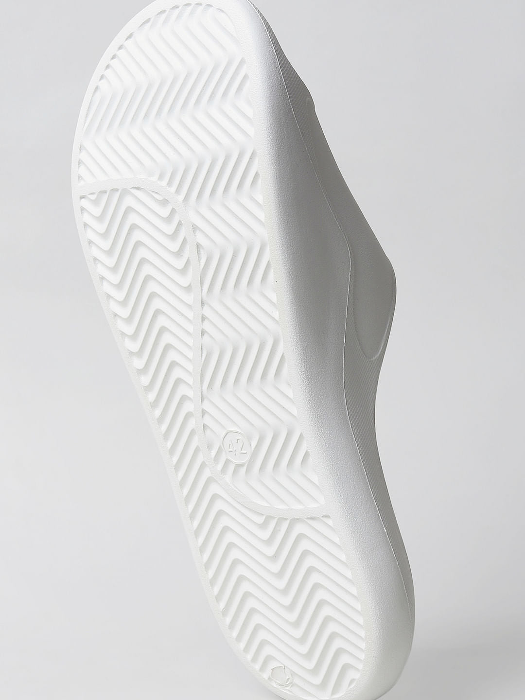 White Logo Print Sliders