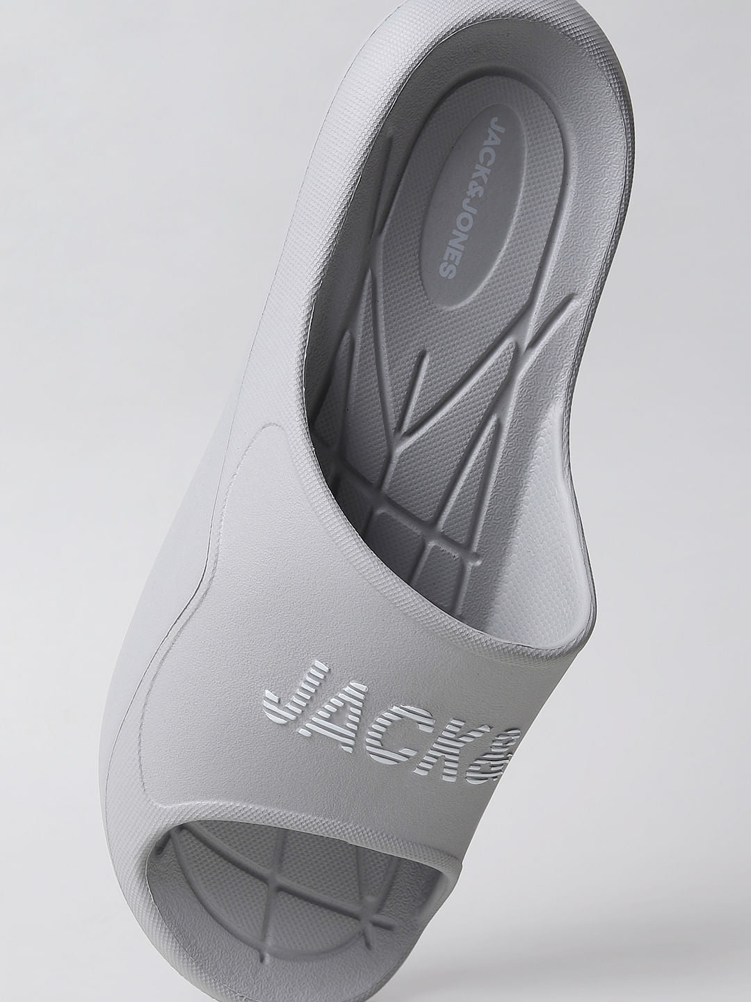 Grey Logo Print Sliders