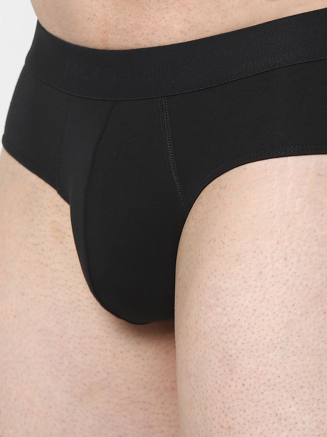 Black Solid Briefs