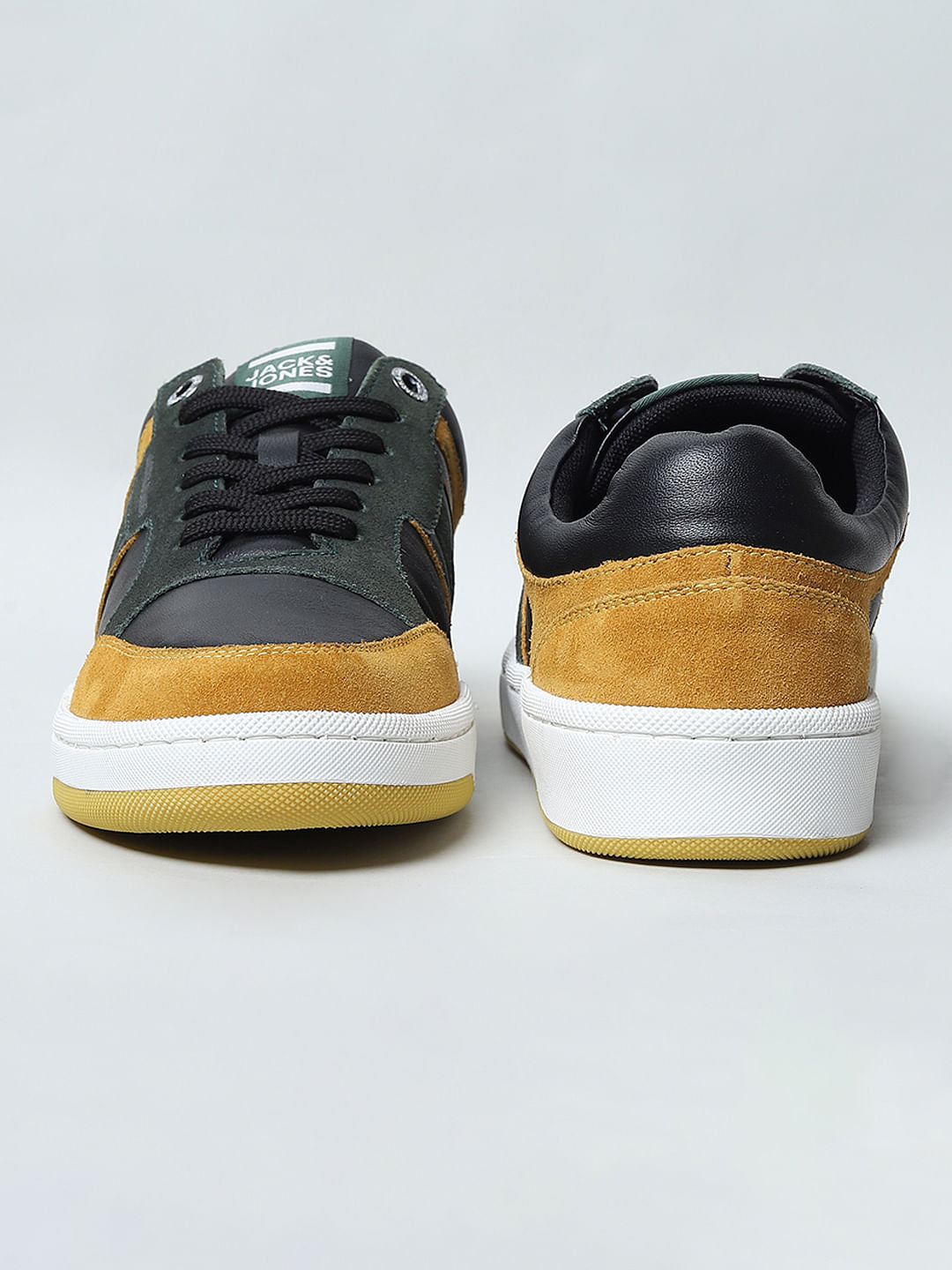 Brown Colourblocked Sneakers