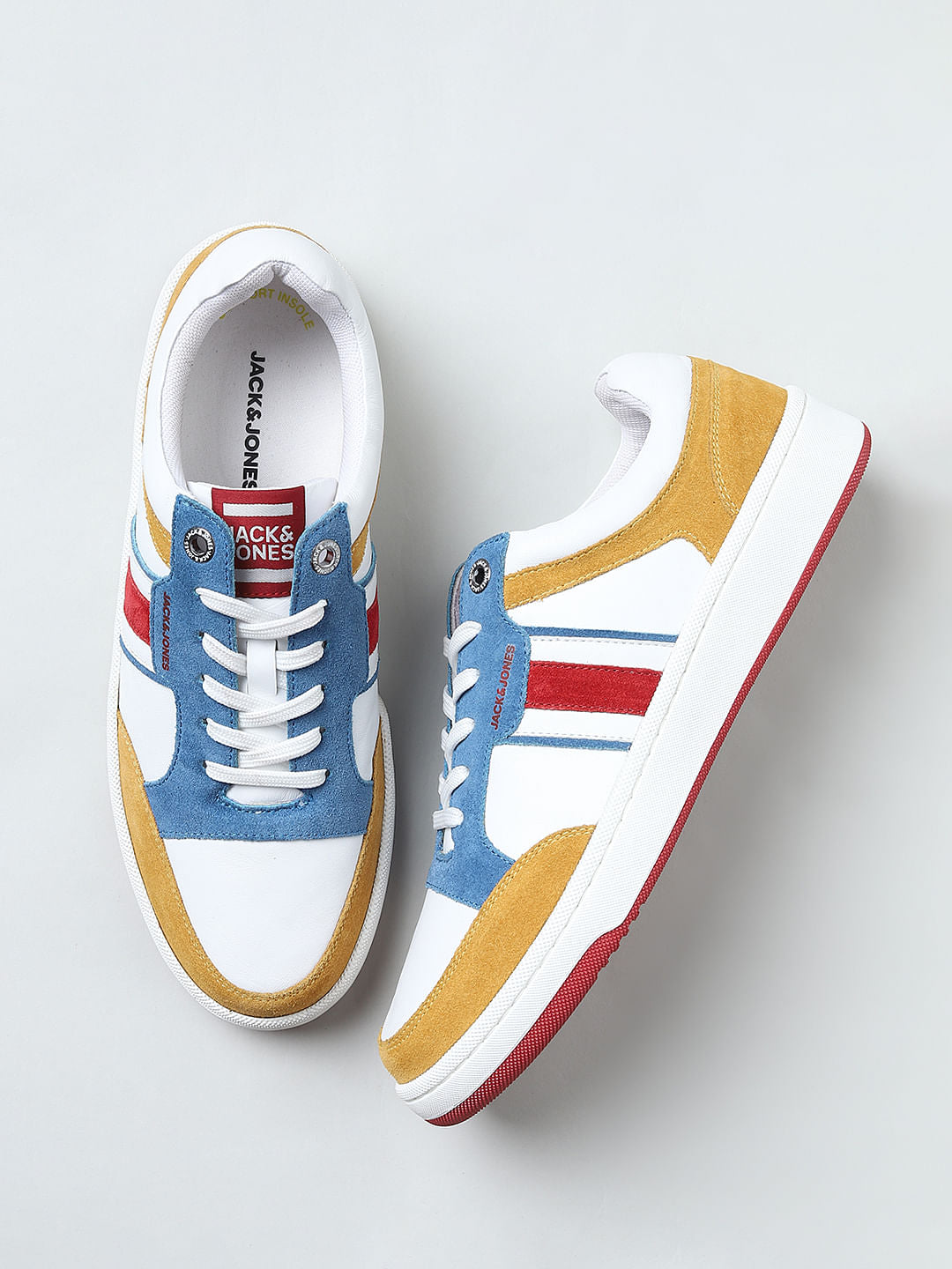 Yellow Colourblocked Sneakers