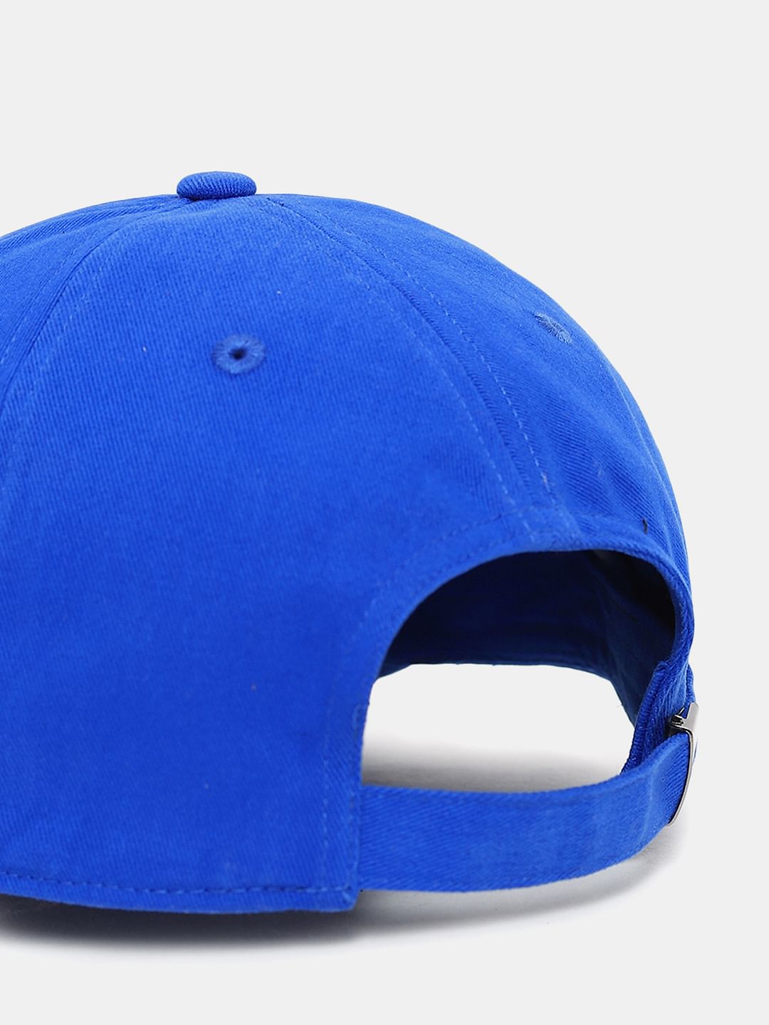 Blue Logo Print Baseball Cap