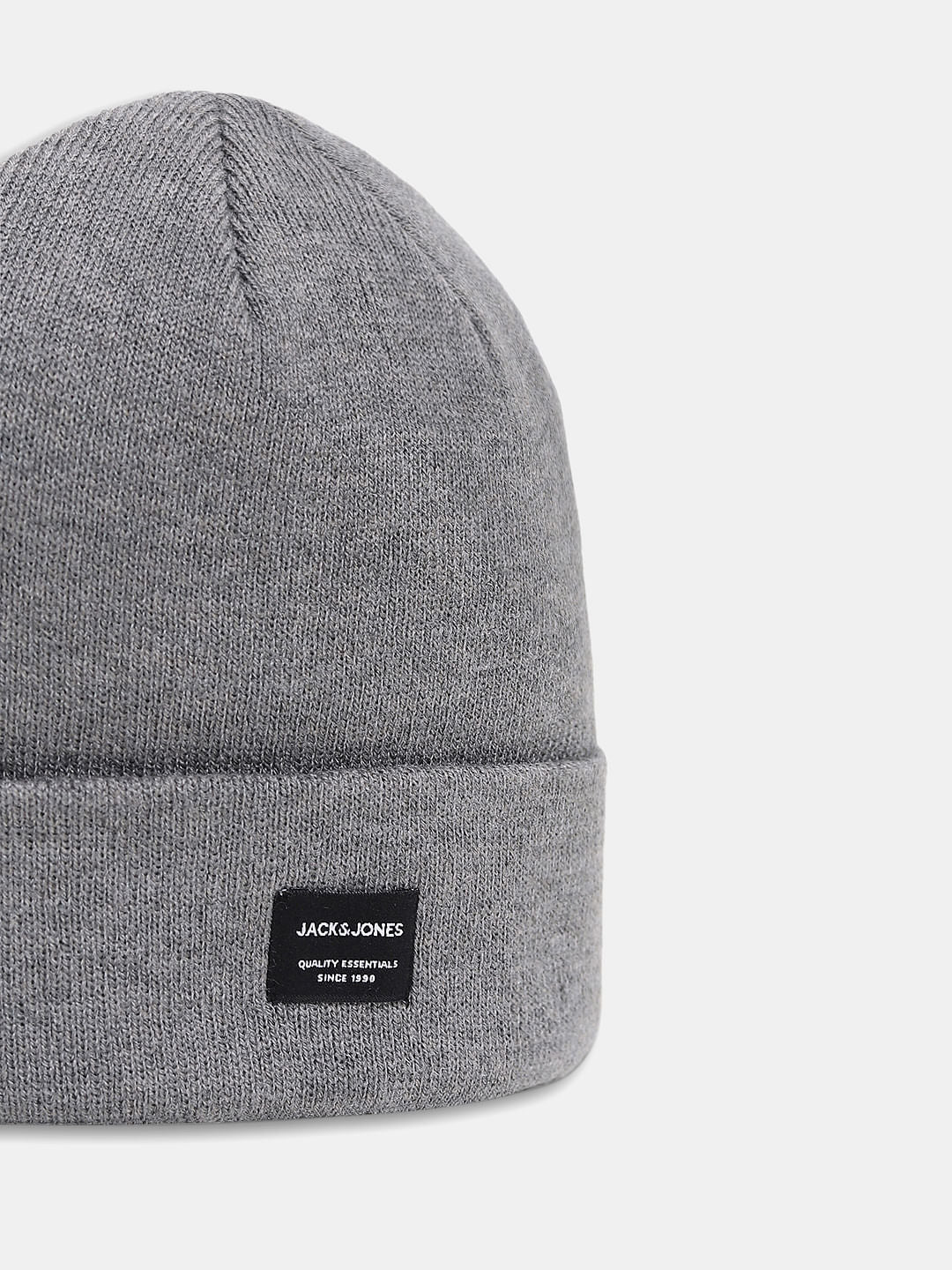 Grey Logo Patch Beanie
