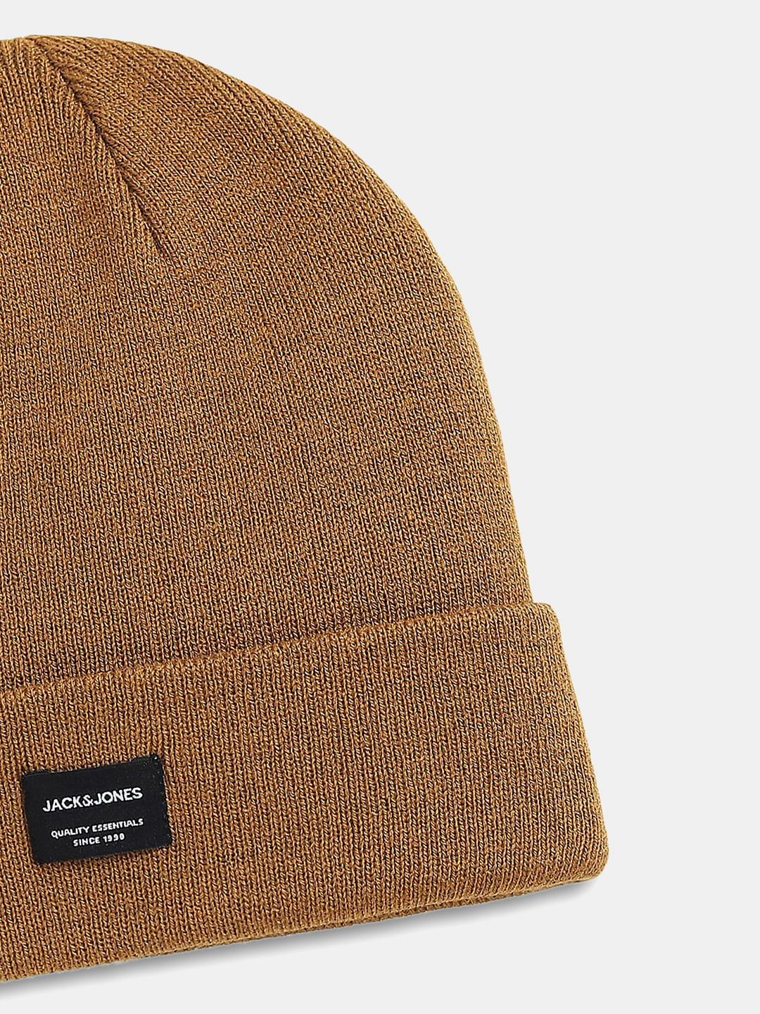 Brown Logo Patch Beanie