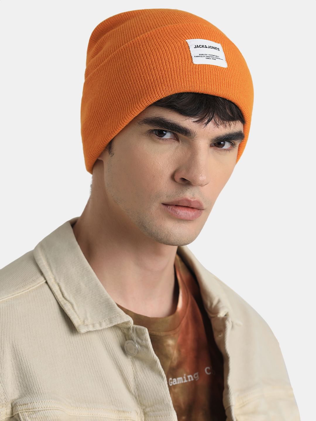 Bright Orange Knit Beanie