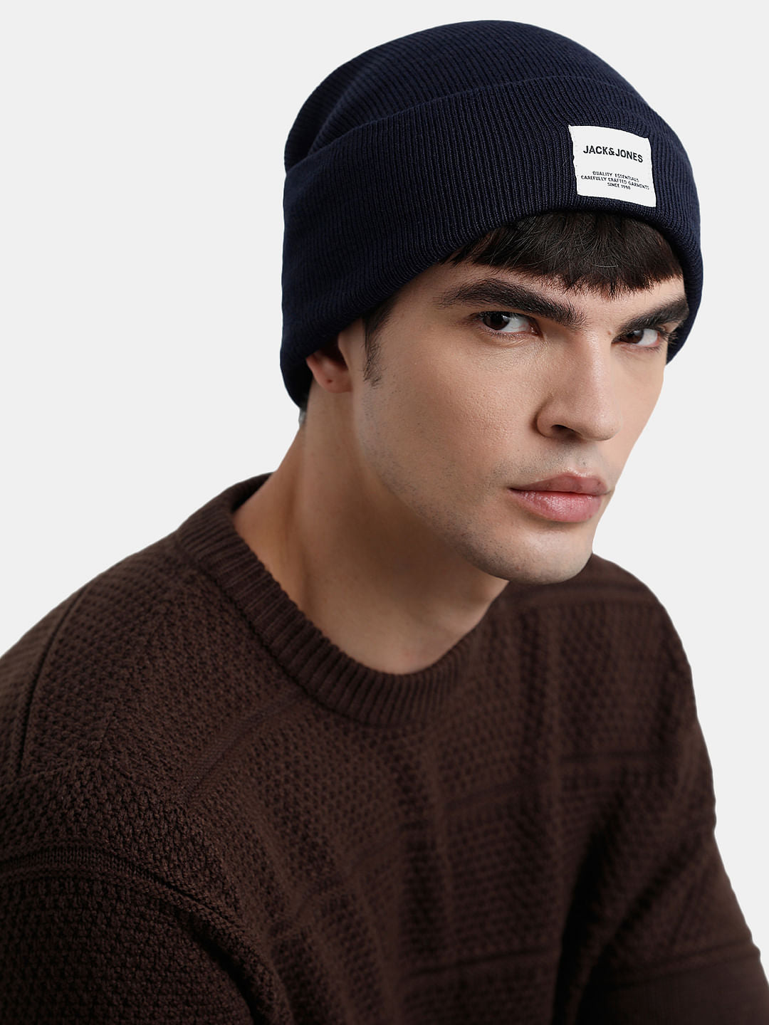 Navy Blue Knit Beanie