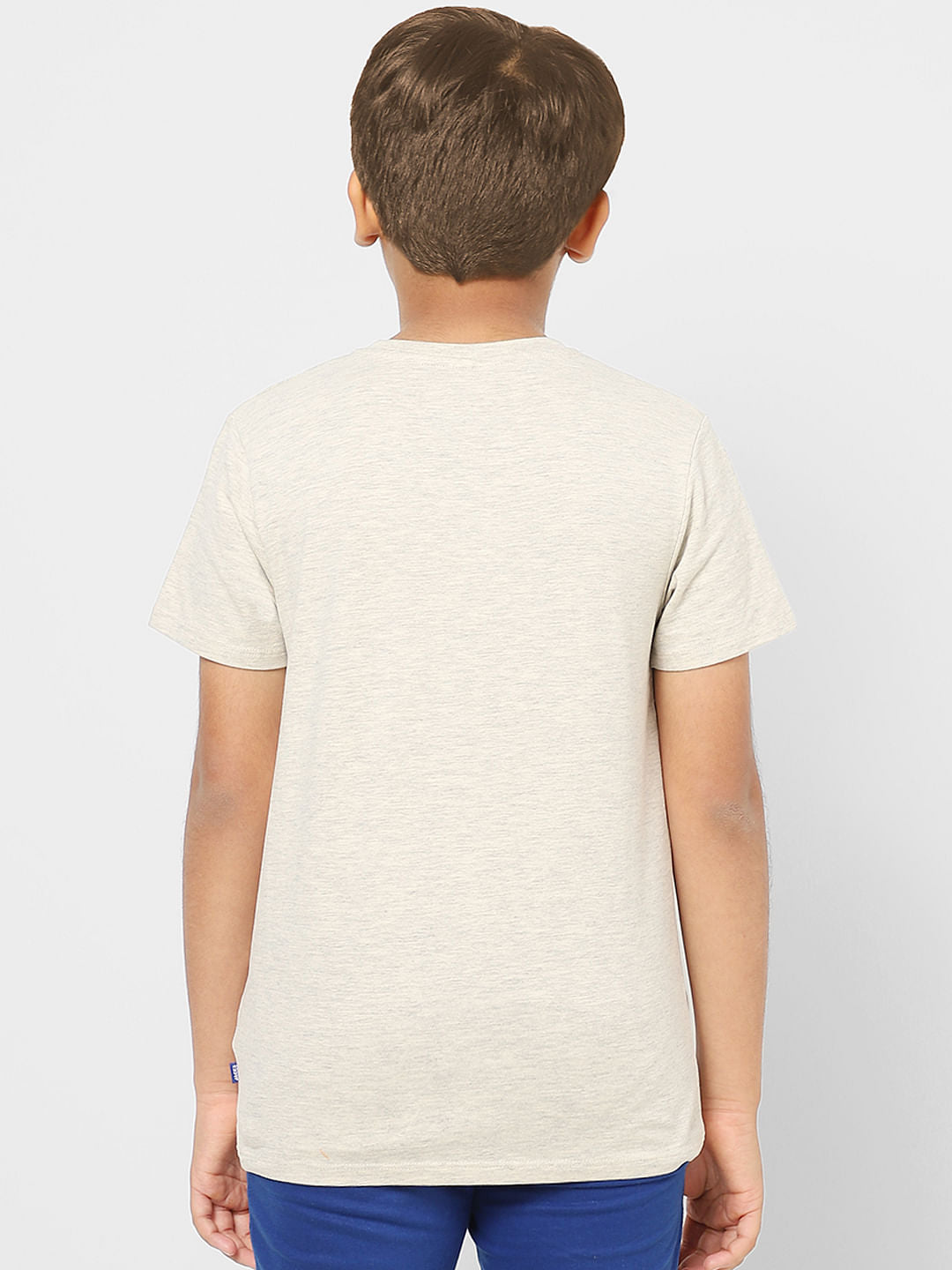 Boys Grey Graphic Print Crew Neck T-shirt