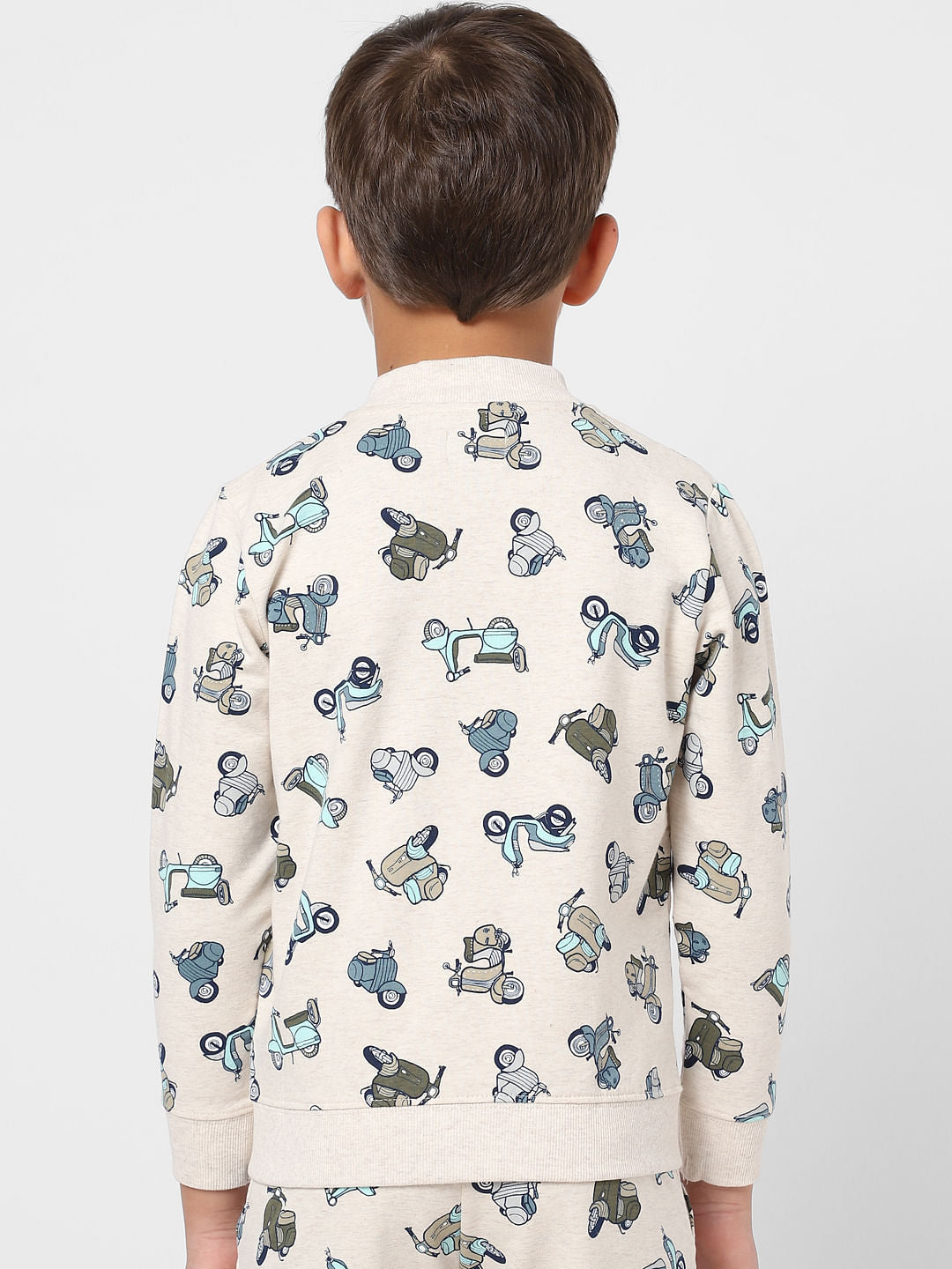BOYS Beige Graphic Print Sweatshirt