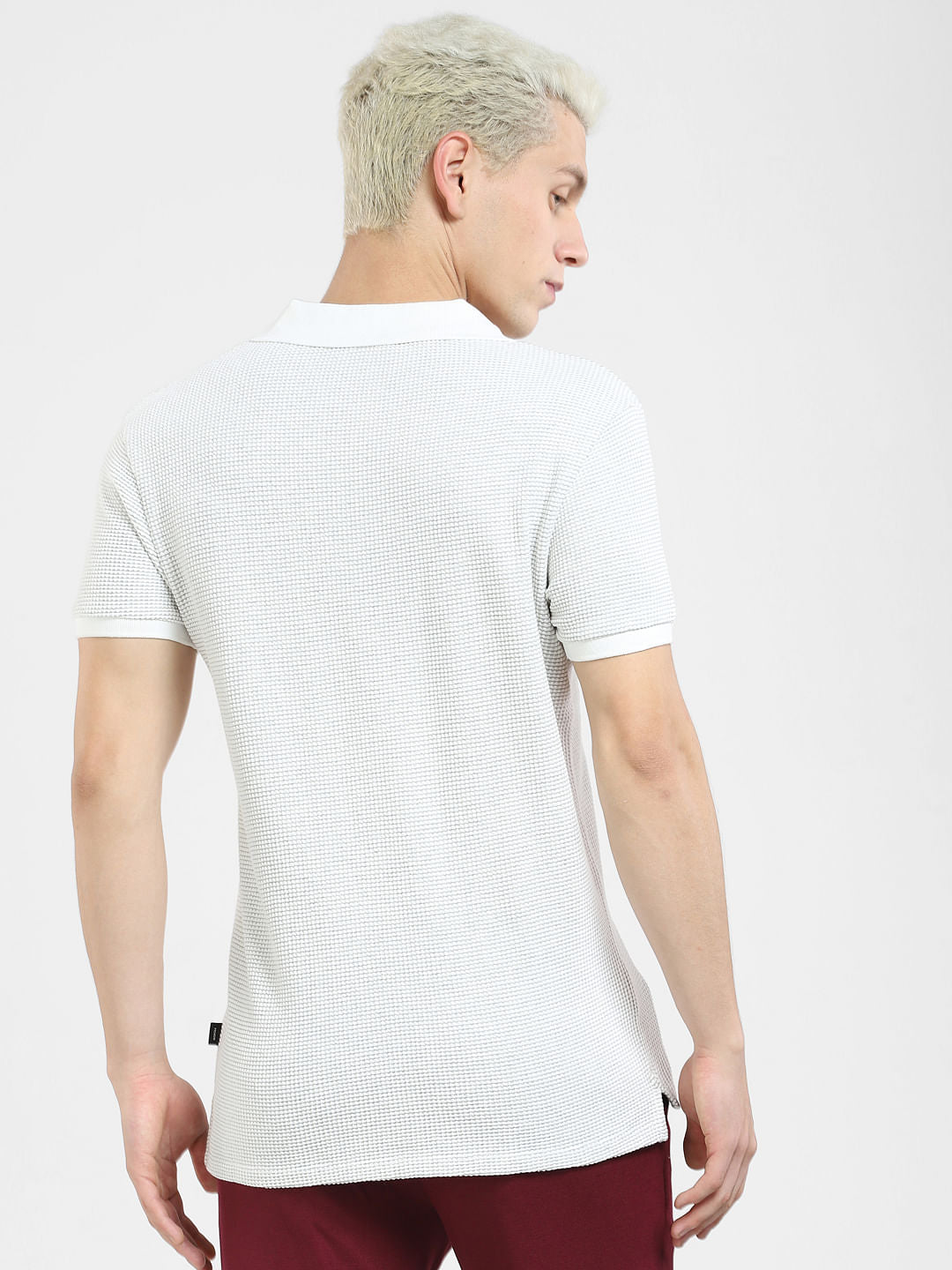 White Zip-Up Polo T-shirt