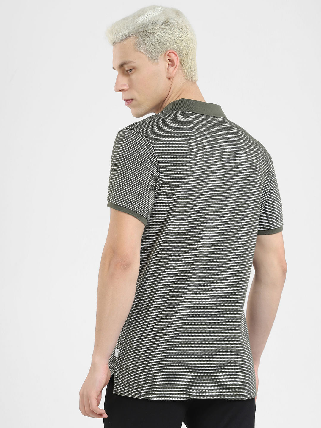 Green Zip-Up Polo T-shirt