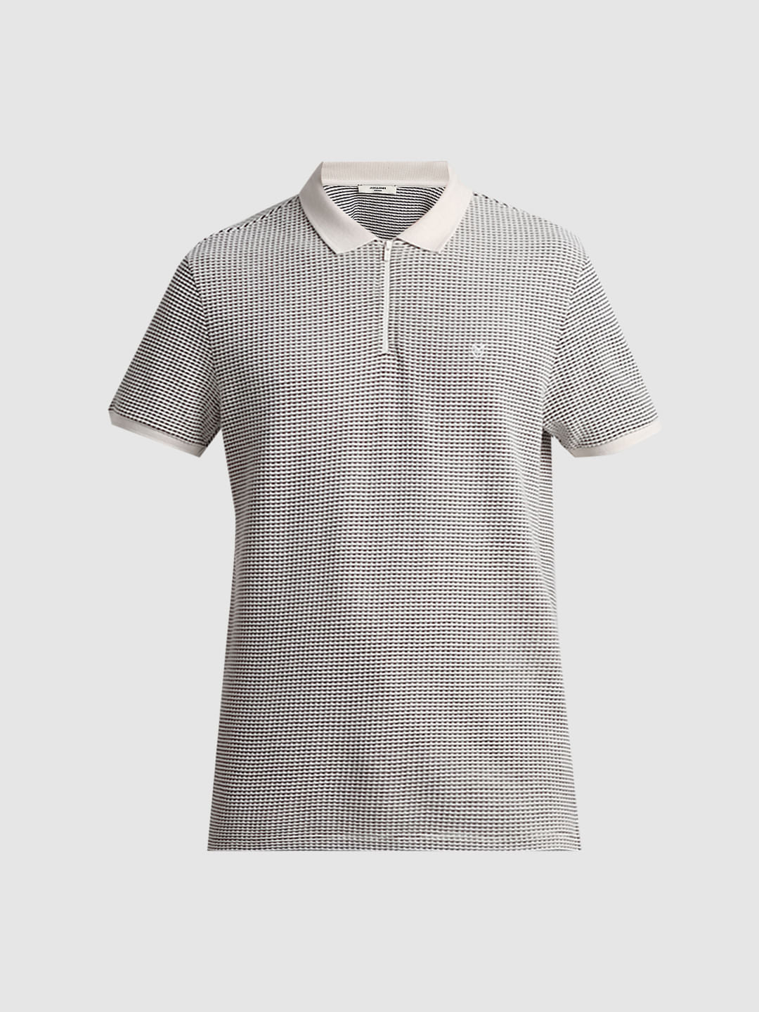 Jacquard Cotton Polo - Beige