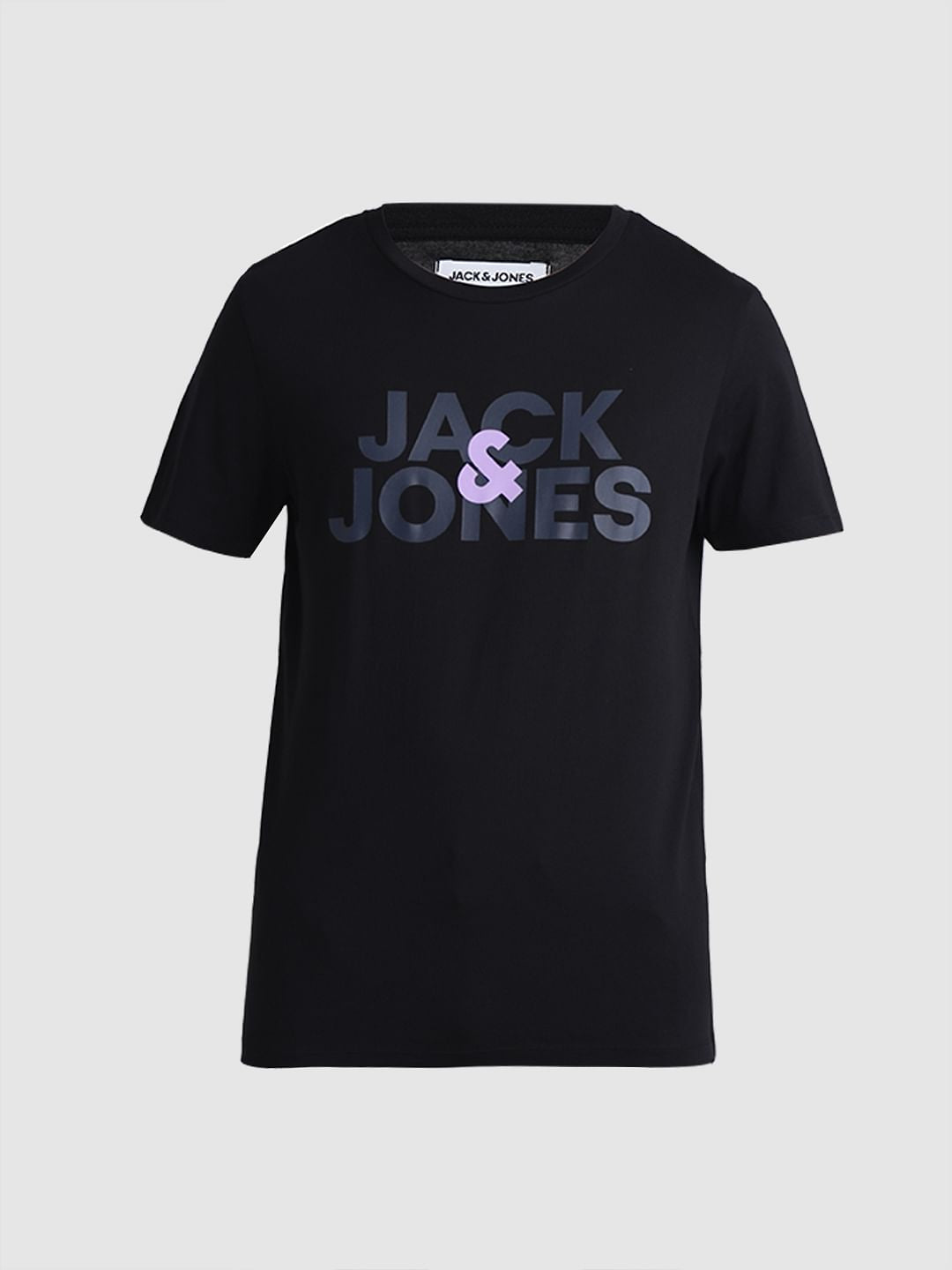Black Logo Print Crew Neck T-shirt