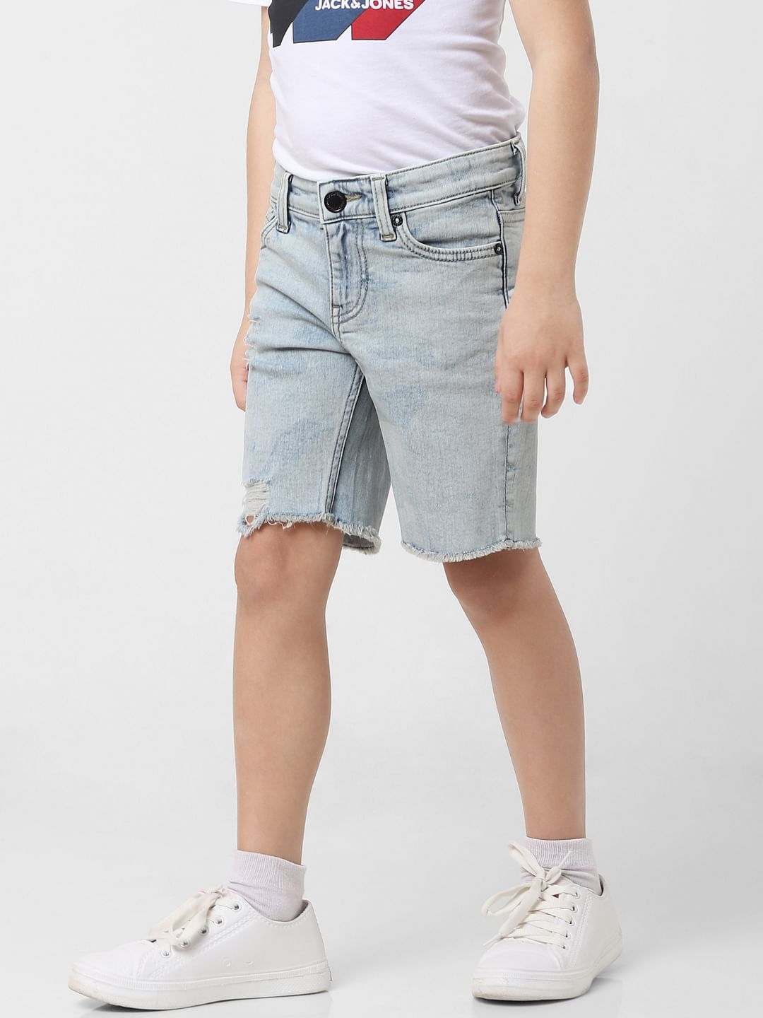 Boys Light Blue Denim Shorts