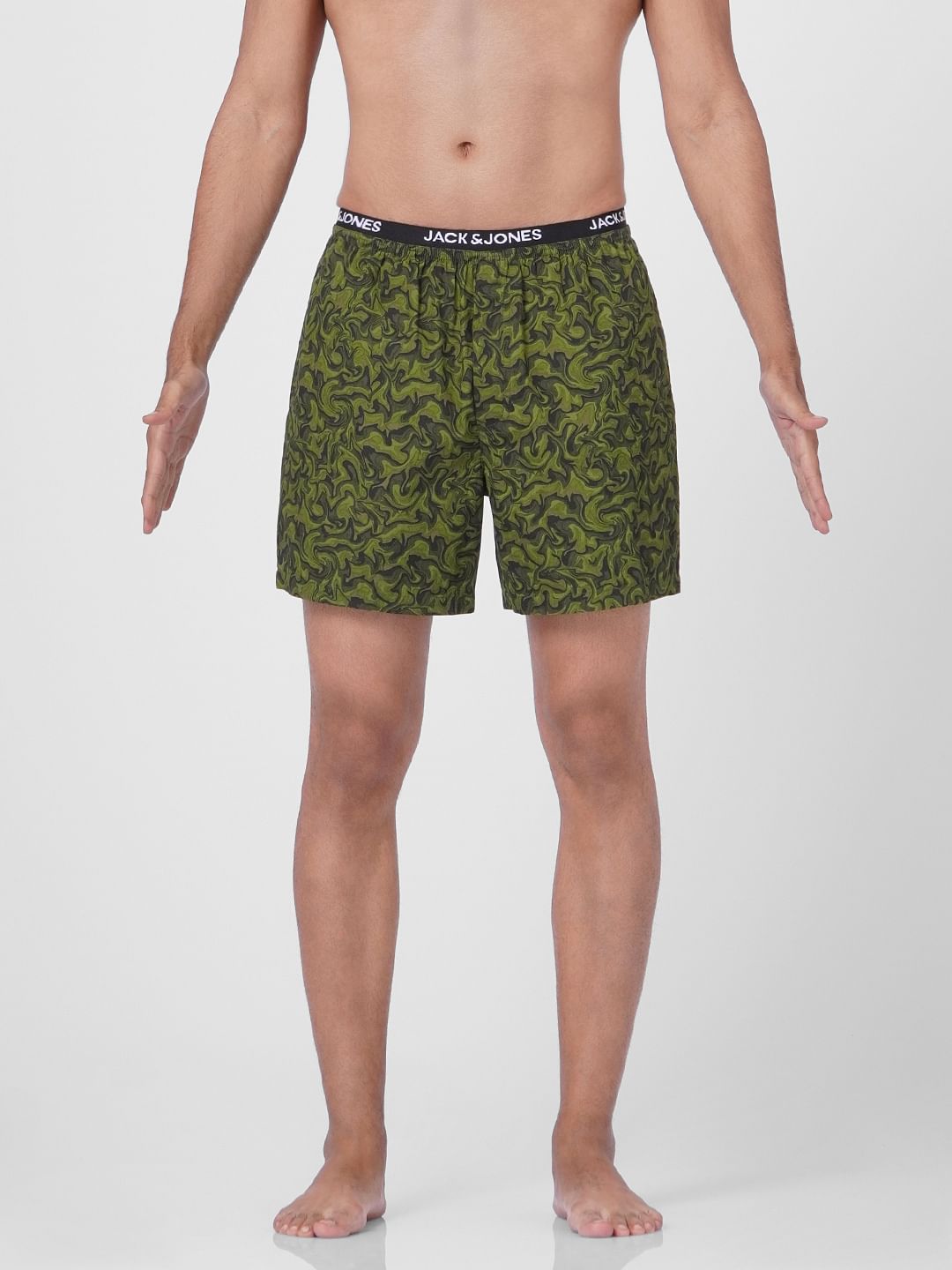 Green Printed Boxers