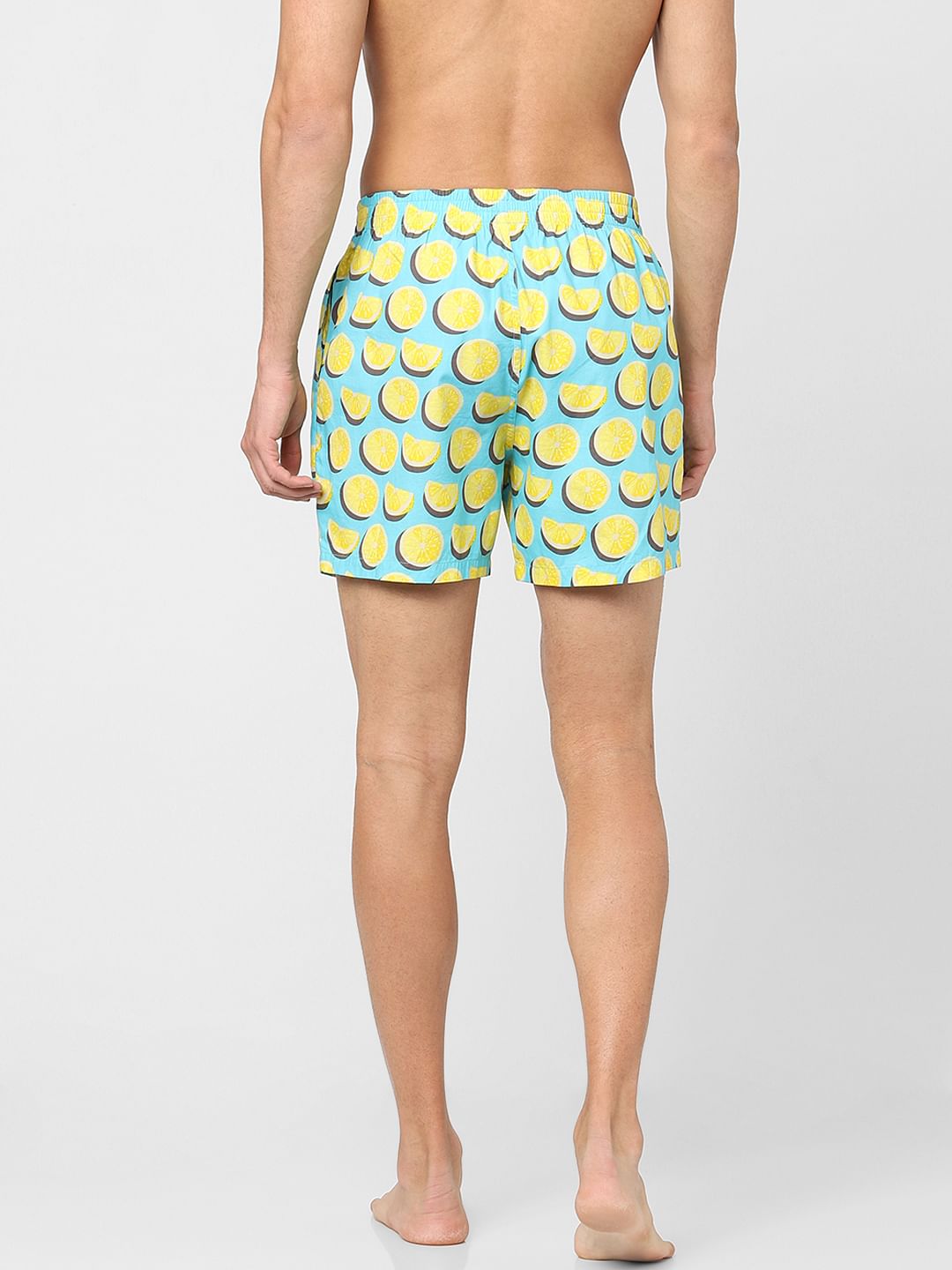Blue Lemon Graphic Printed Boxers