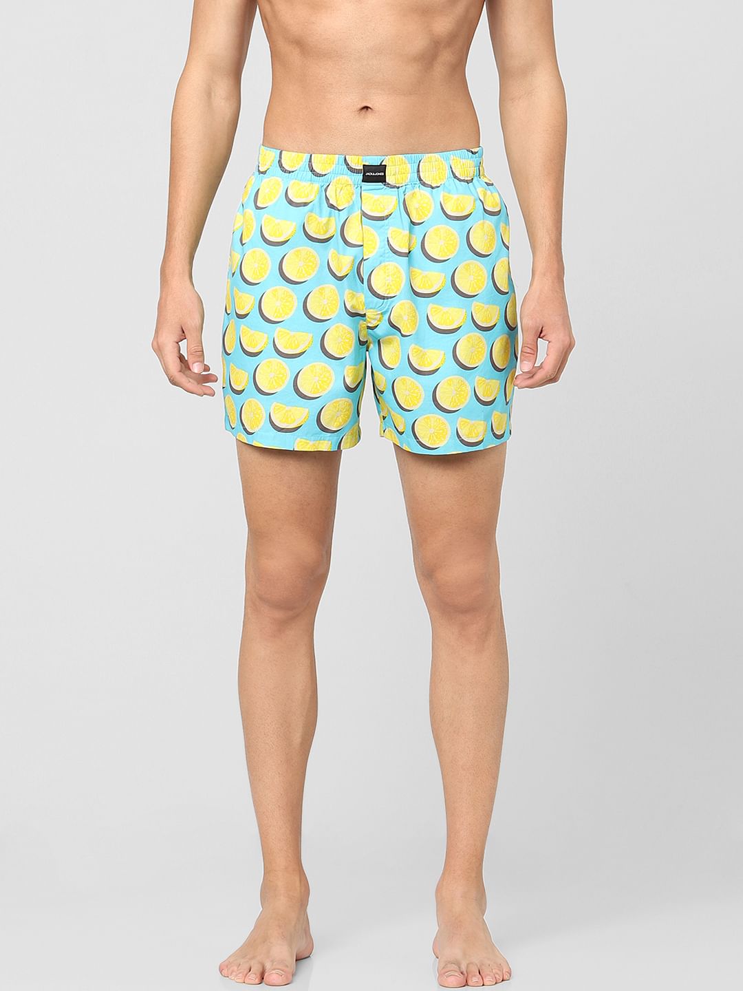 Blue Lemon Graphic Printed Boxers