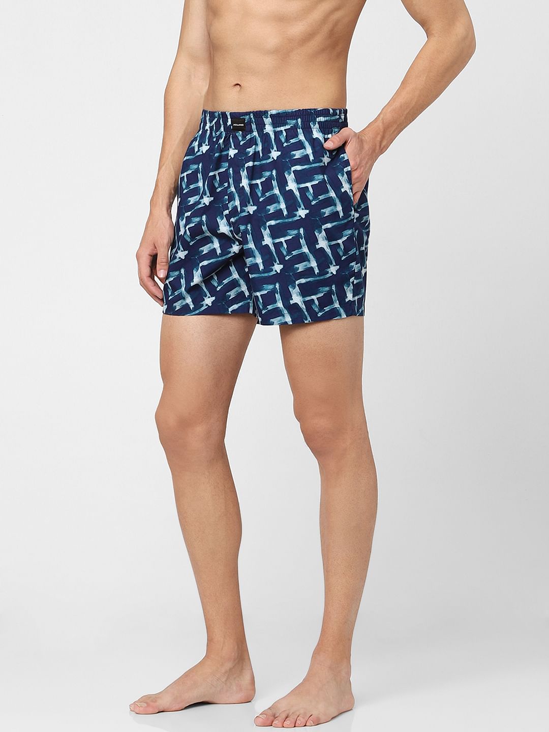 Blue Printed Boxers