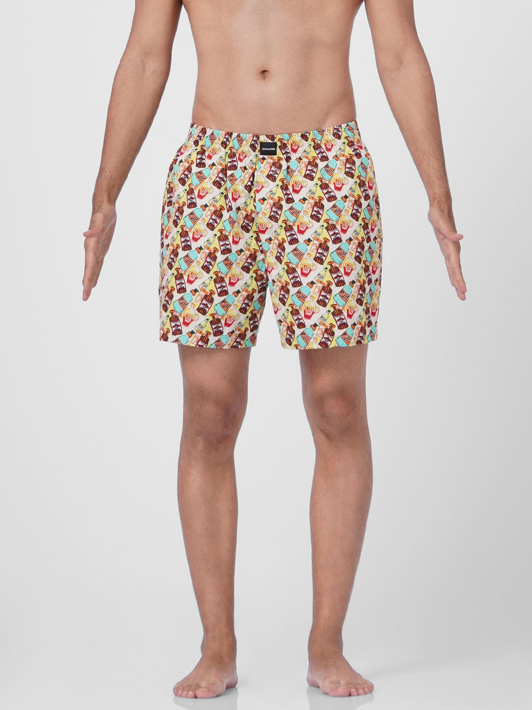 Multi-coloured Rum Graphic Printed Boxers
