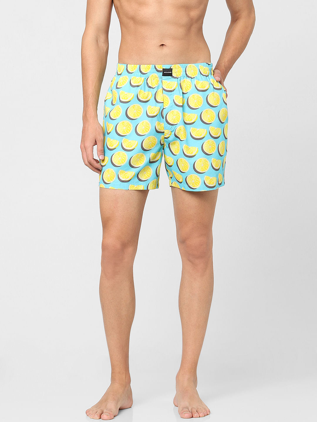 Blue Lemon Graphic Printed Boxers