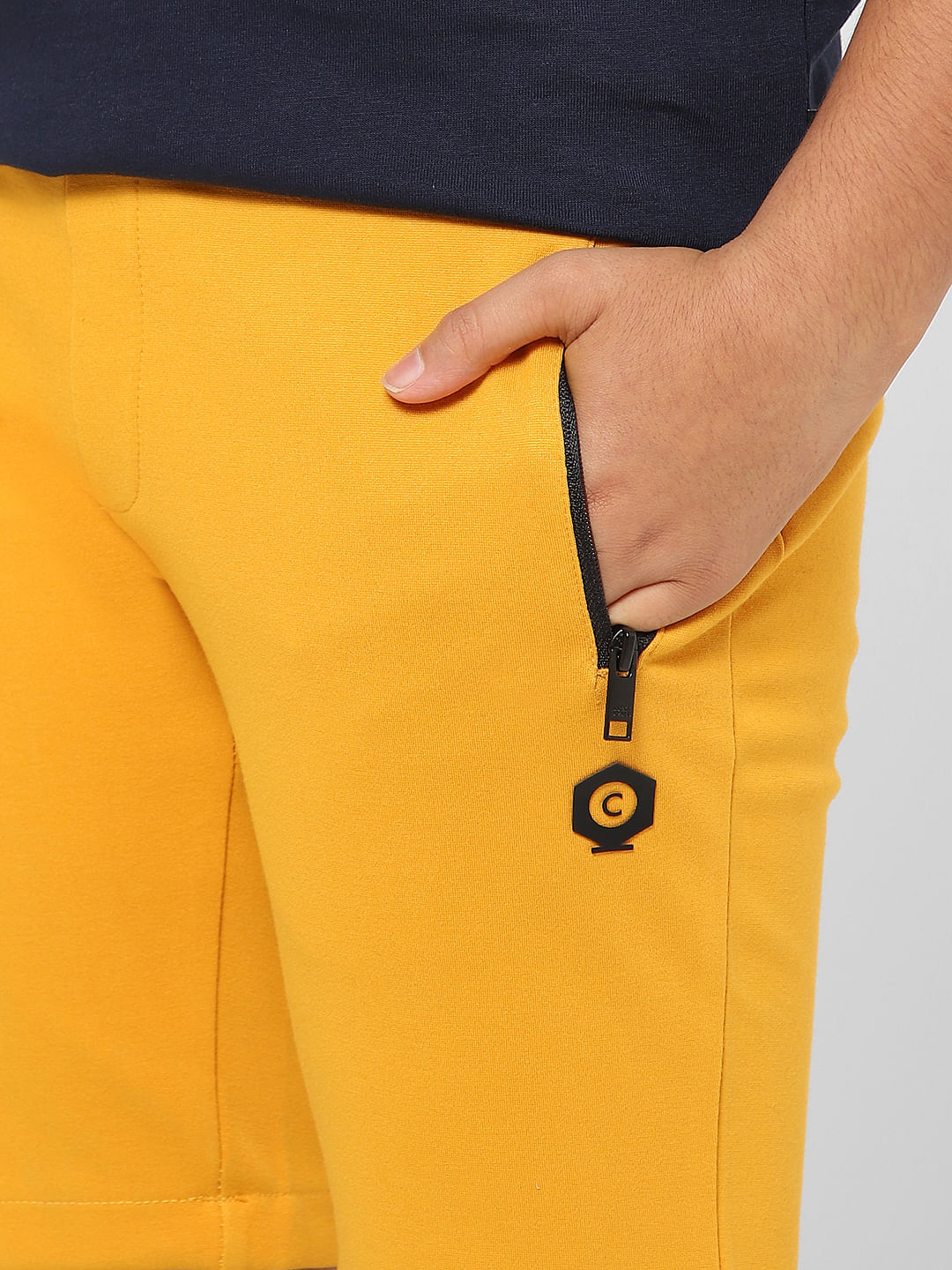 BOYS Yellow Low Rise Sweatshorts