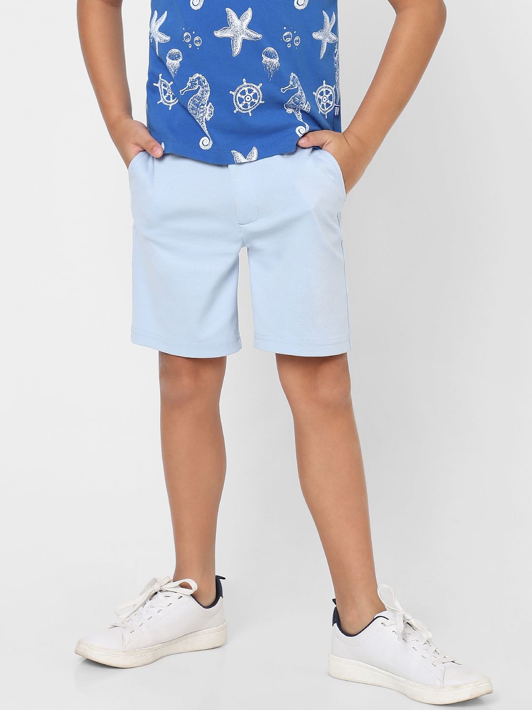BOYS Light Blue Low Rise Shorts