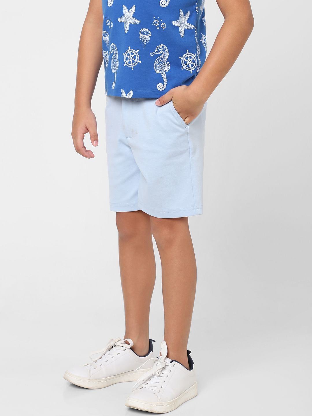 BOYS Light Blue Low Rise Shorts