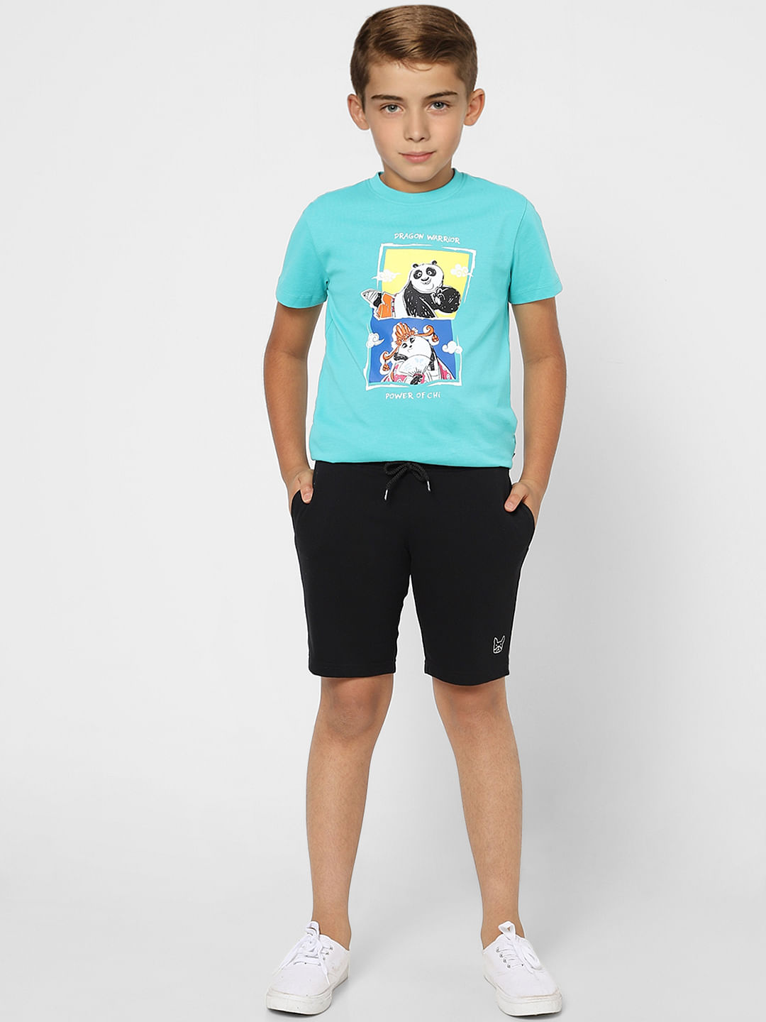 BOYS Black Low Rise Sweatshorts