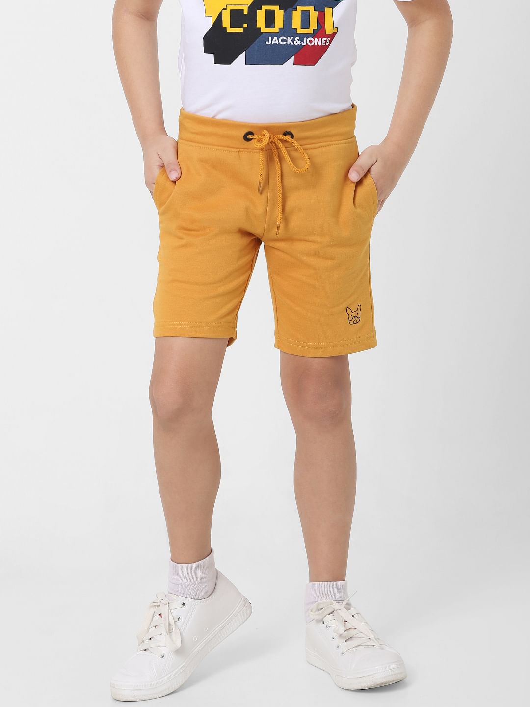 Boys Orange Sweatshorts