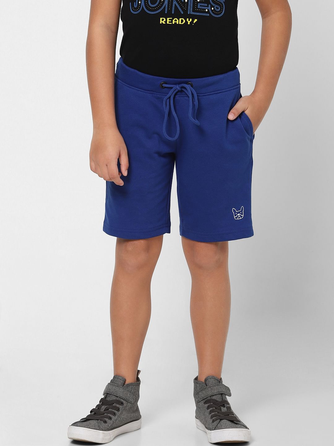 Boys Blue Low Rise Sweatshorts