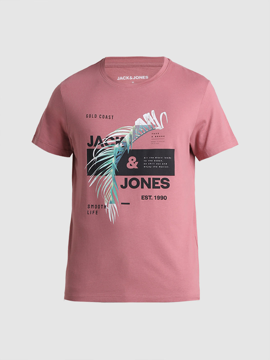 Pink Graphic Print Crew Neck T-shirt