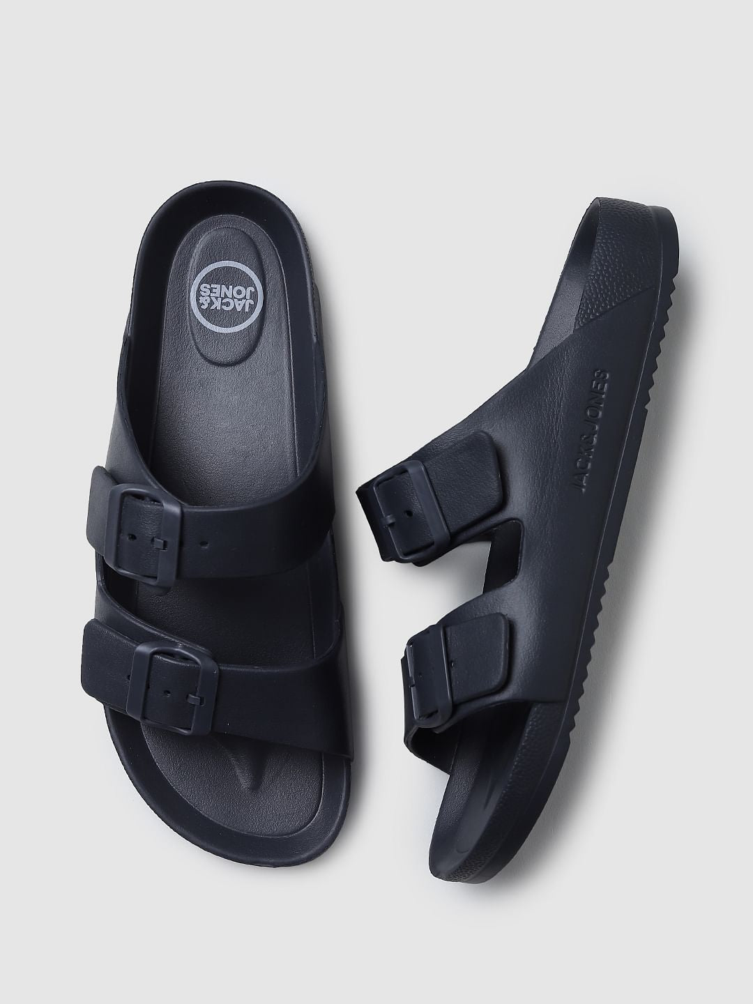 Black Moulded Sandals