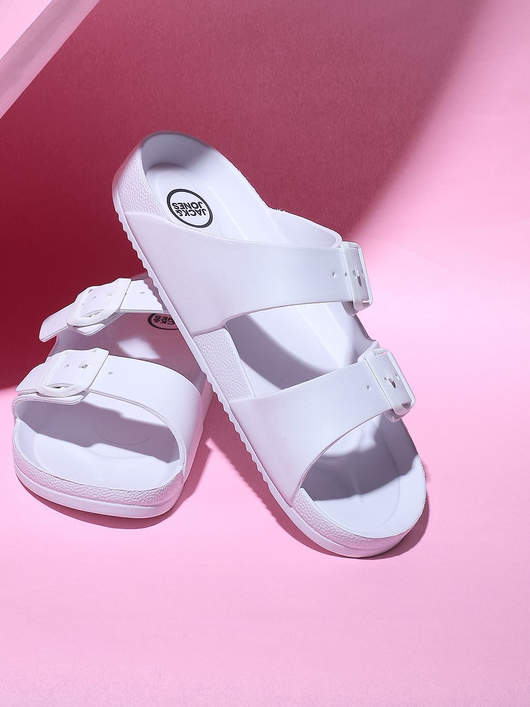 White Moulded Sandals