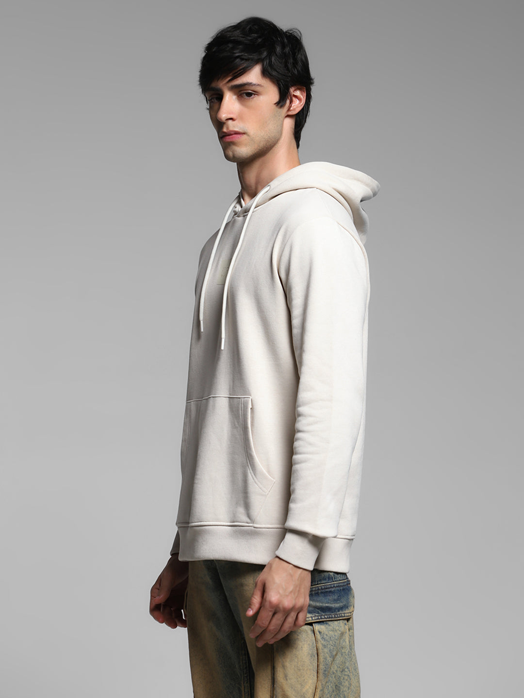 Beige Hooded Sweatshirt