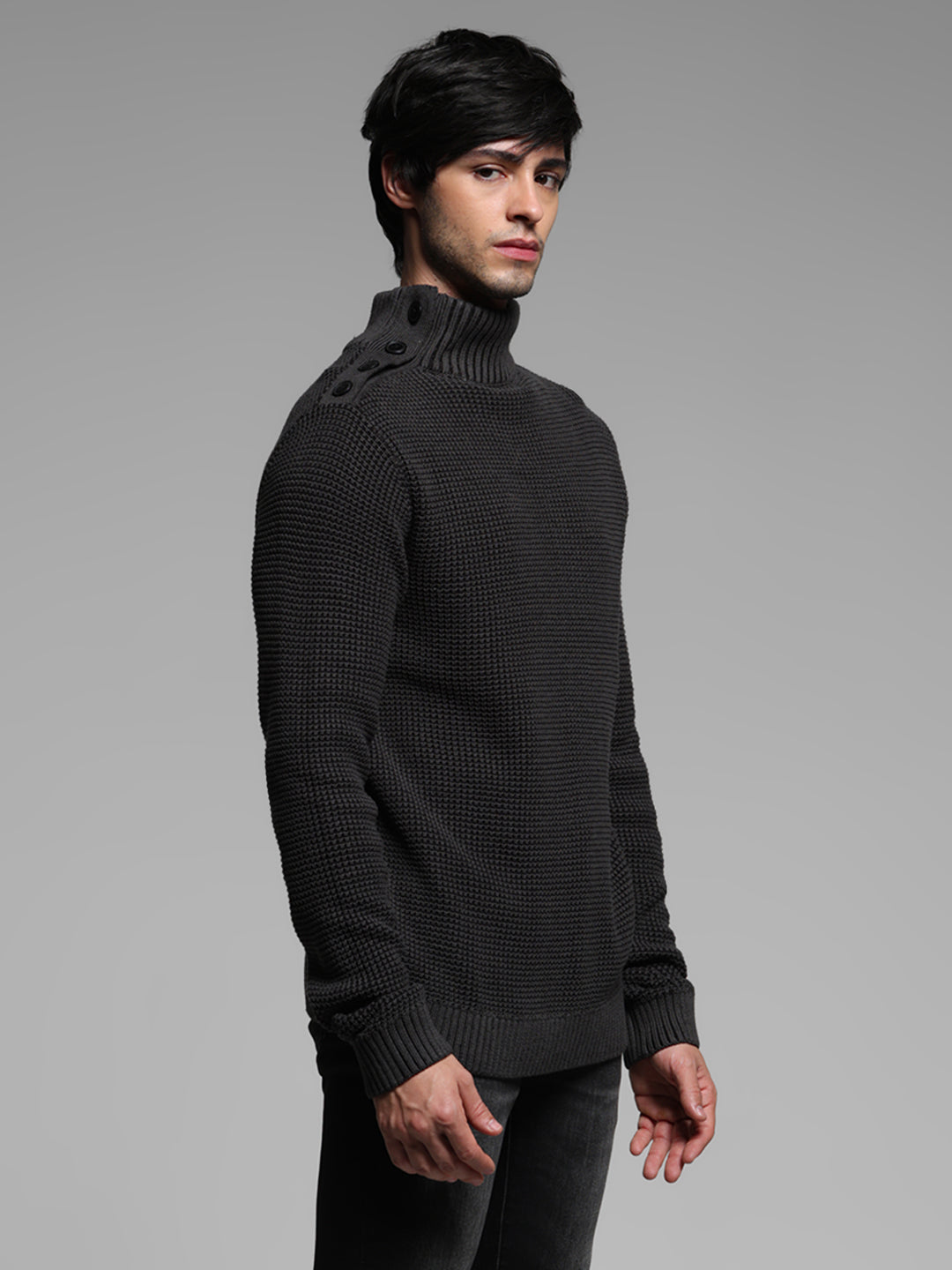 Black High Neck Sweater