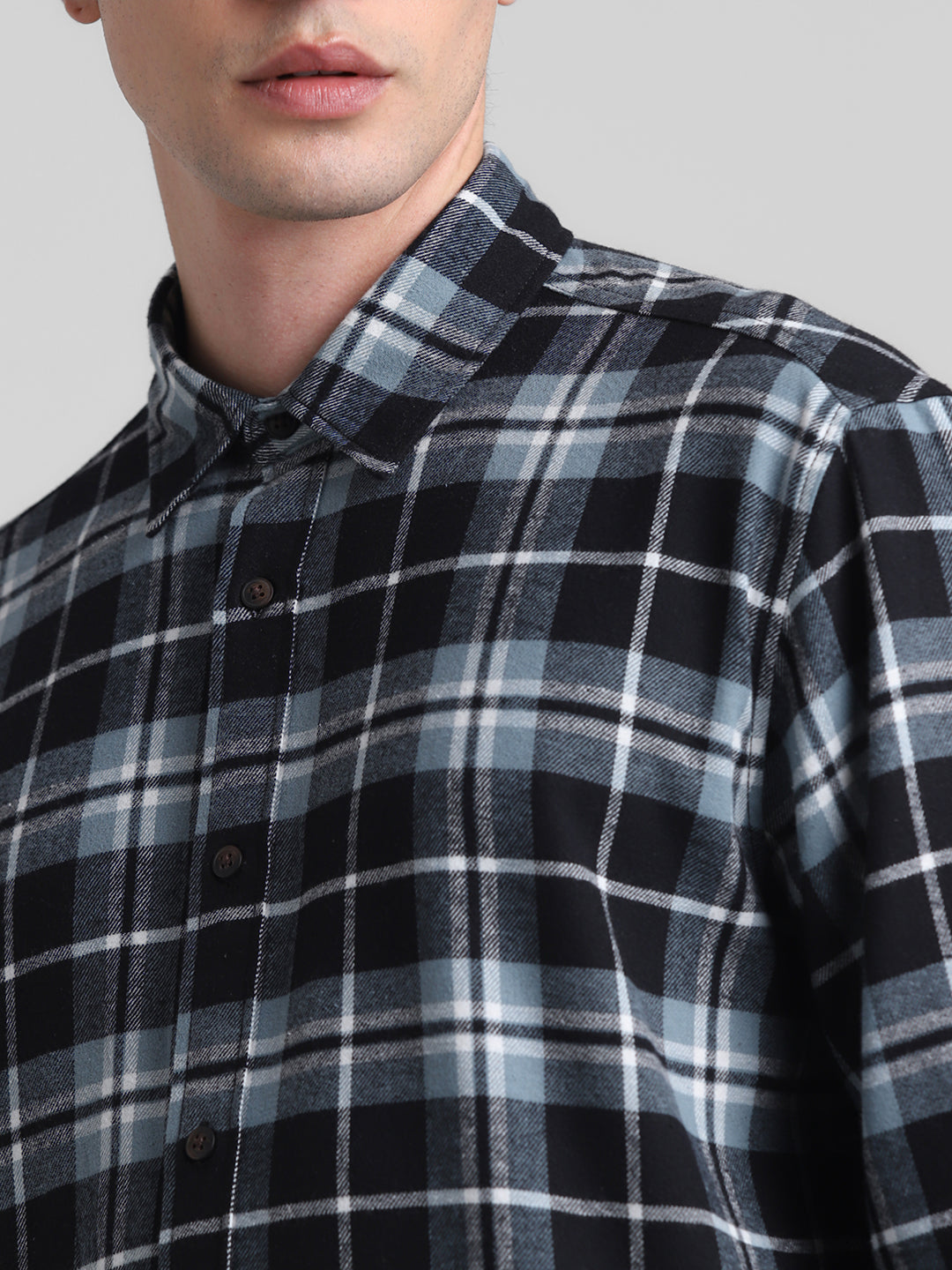 Men's Goblin Blue Checked Flannel Shirt Regular Fit