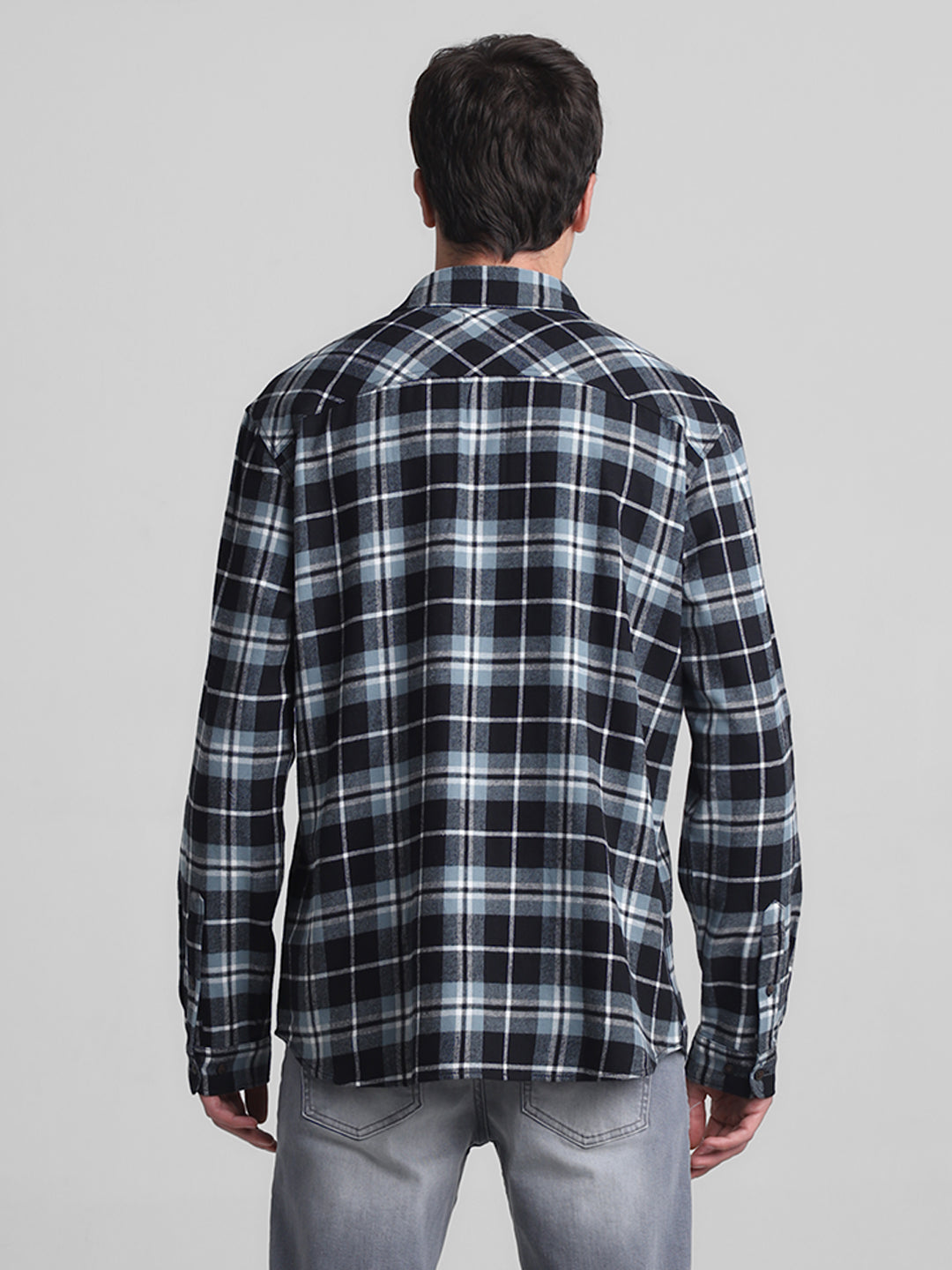 Men's Goblin Blue Checked Flannel Shirt Regular Fit