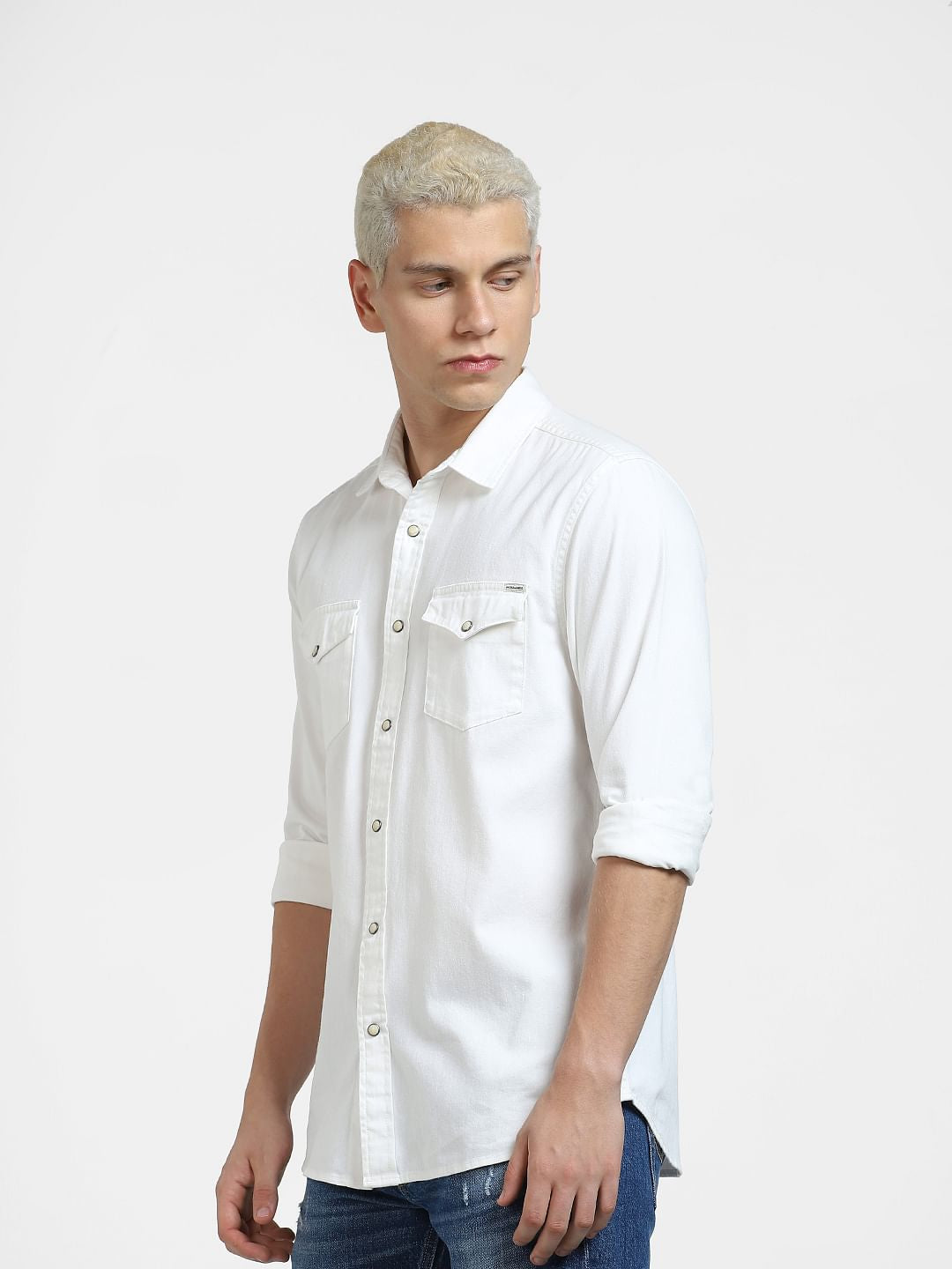 Off-White Denim Full Sleeves Shirt