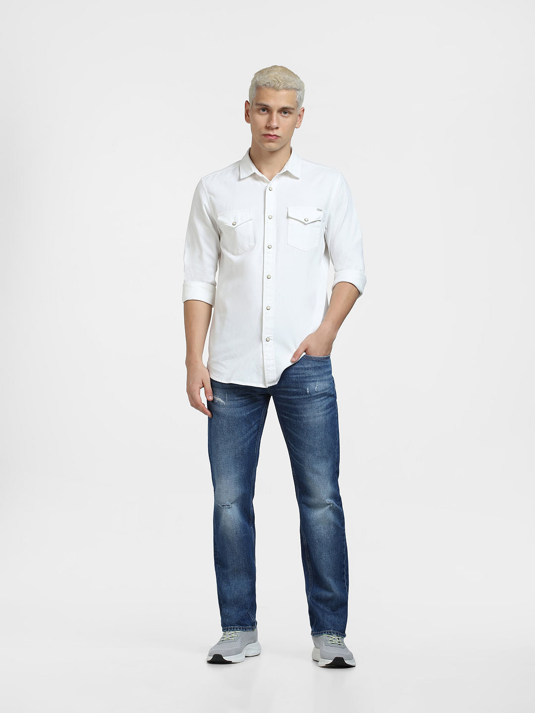 Off-White Denim Full Sleeves Shirt